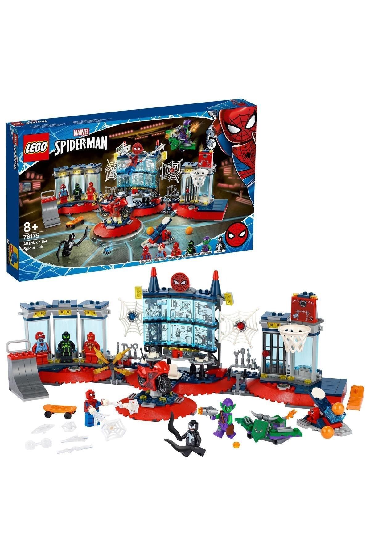 LEGO Marvel Örümcek Adam Örümcek Yuvasına Saldırı 76175; Koleksiyonluk Yapım Oyuncağı (466 Parça)