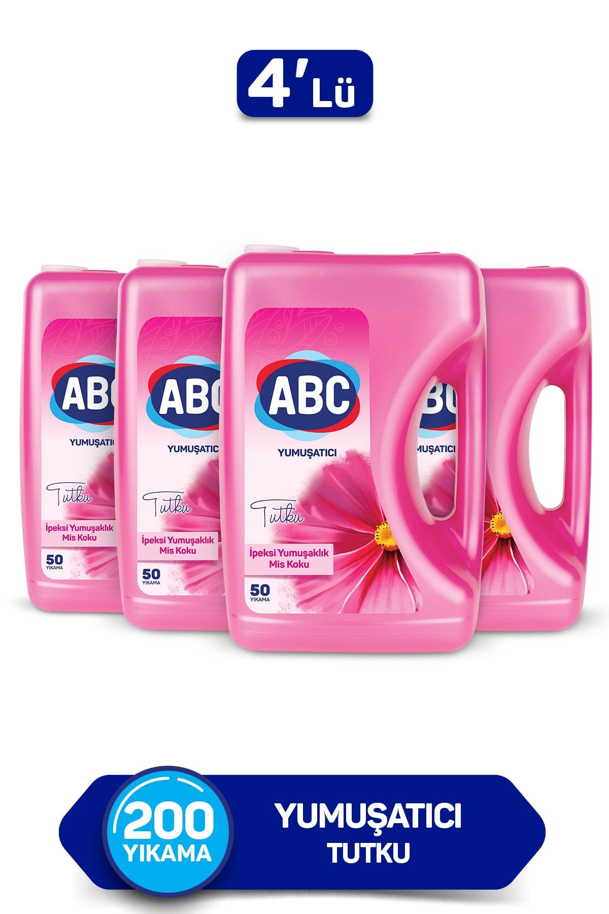 ABC Sıvı Çamaşır Yumuşatıcı Deterjan Tutku 5 L X 4 Adet