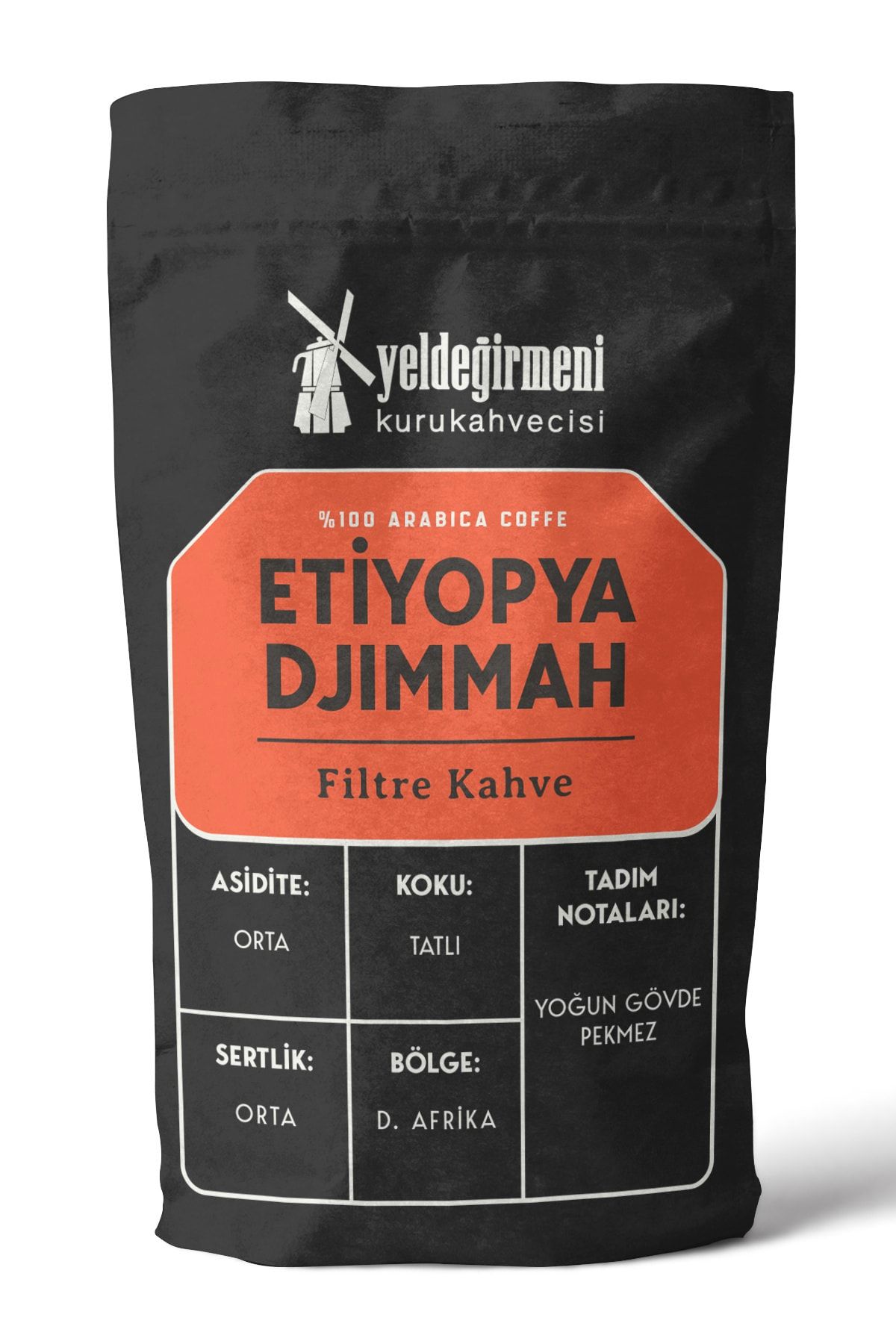 Yeldeğirmeni Kurukahvecisi Etiyopya Djimmah Filtre Kahve 250 gr