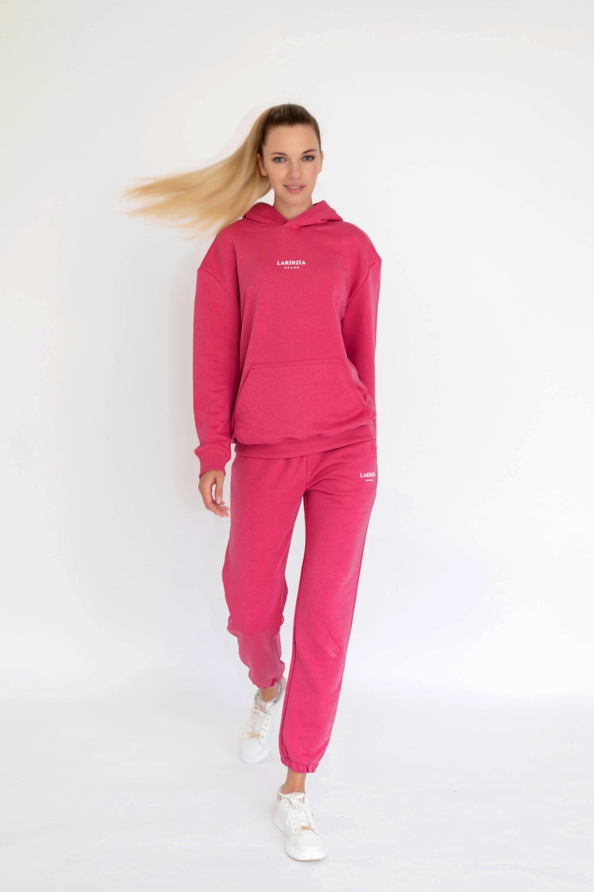 ACTW Larinzıa Brand Kadın Yeni Sezon Kapşonlu Sweatshirt Eşofman Takımı