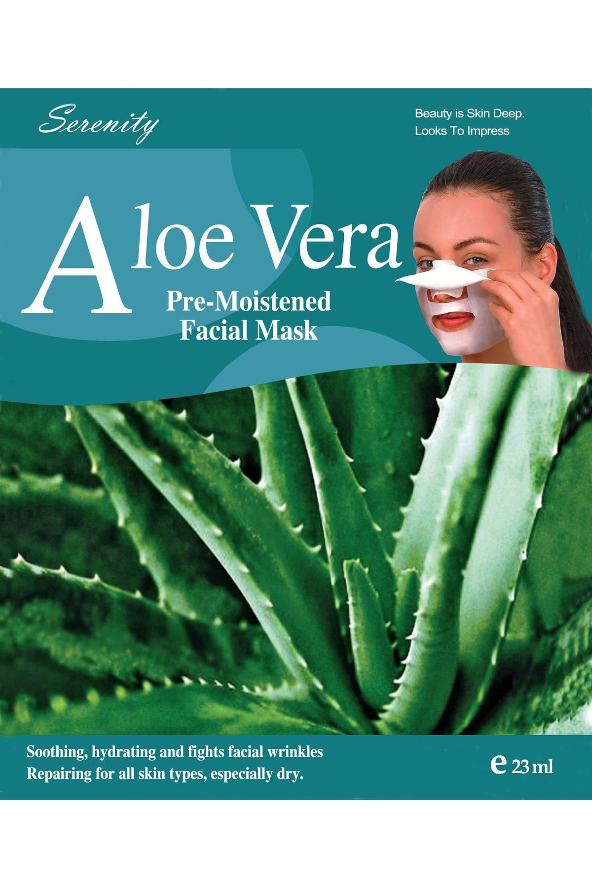 Serenity Home Spa - Aloe Vera Içeren Yenileyici Yüz Bez Maskesi 5’li