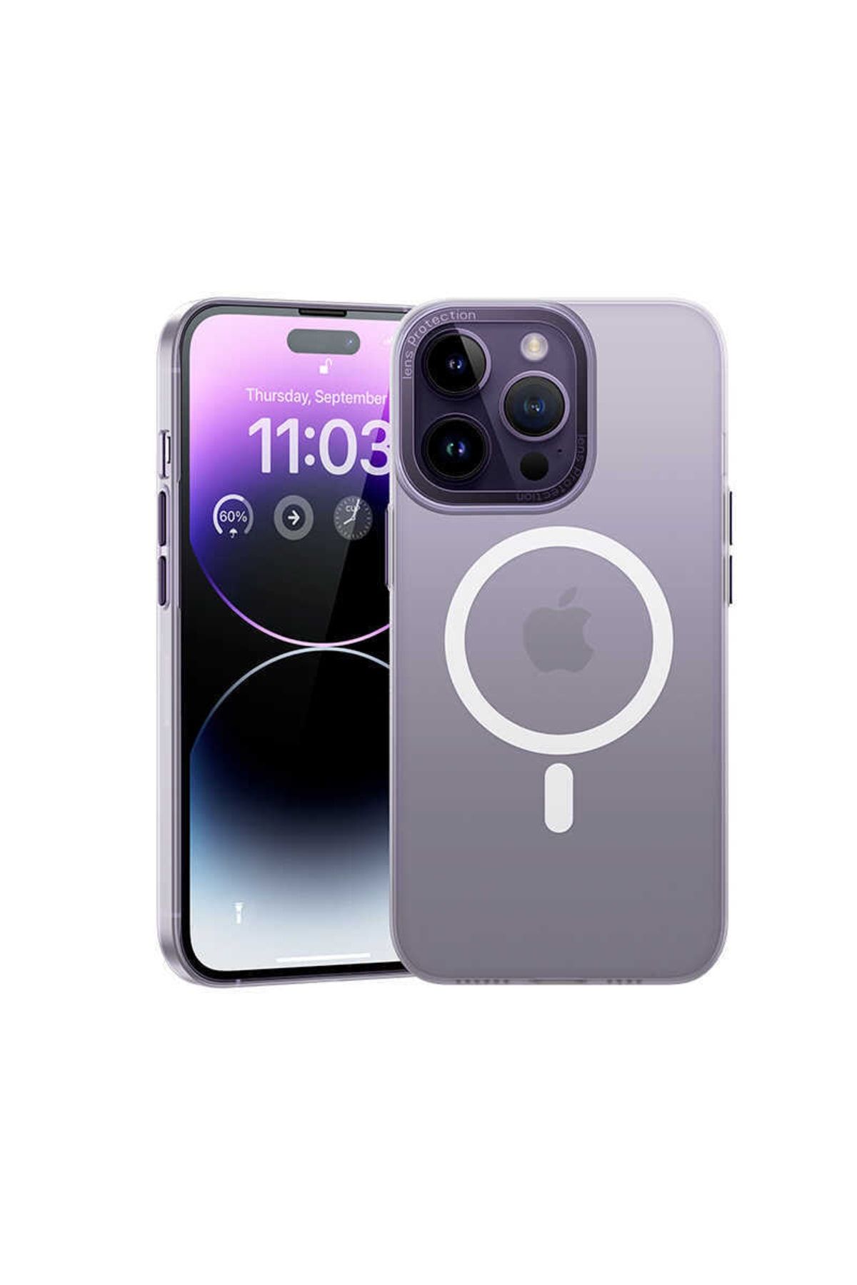 Benks Iphone 14 Pro Max Kılıf Sararmayan Wireless Şarj Destekli Magnetik Haze Kapak