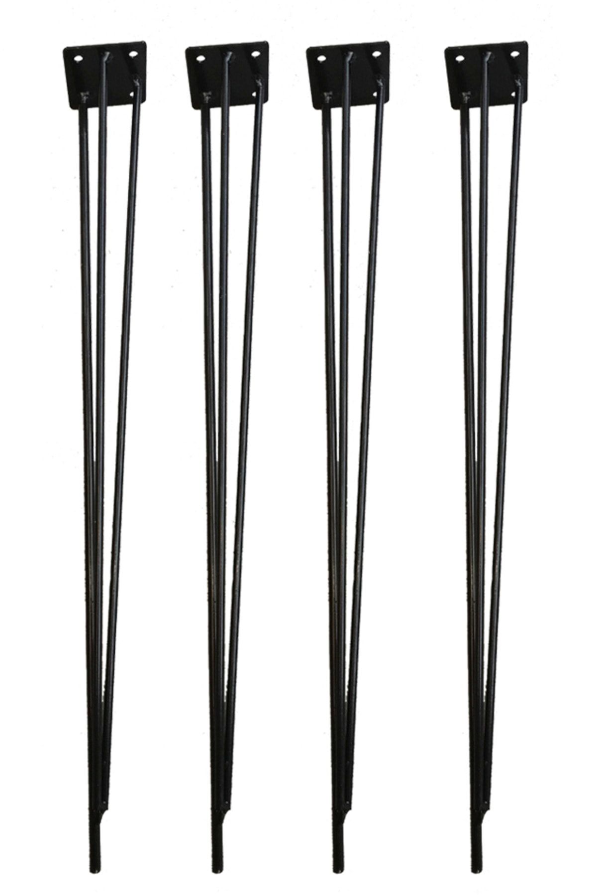 Evnalia Metal Firkete Ayak Kaşıklık Orta Sehpa Zigon Kütük Ayak  46 cm 4'lü