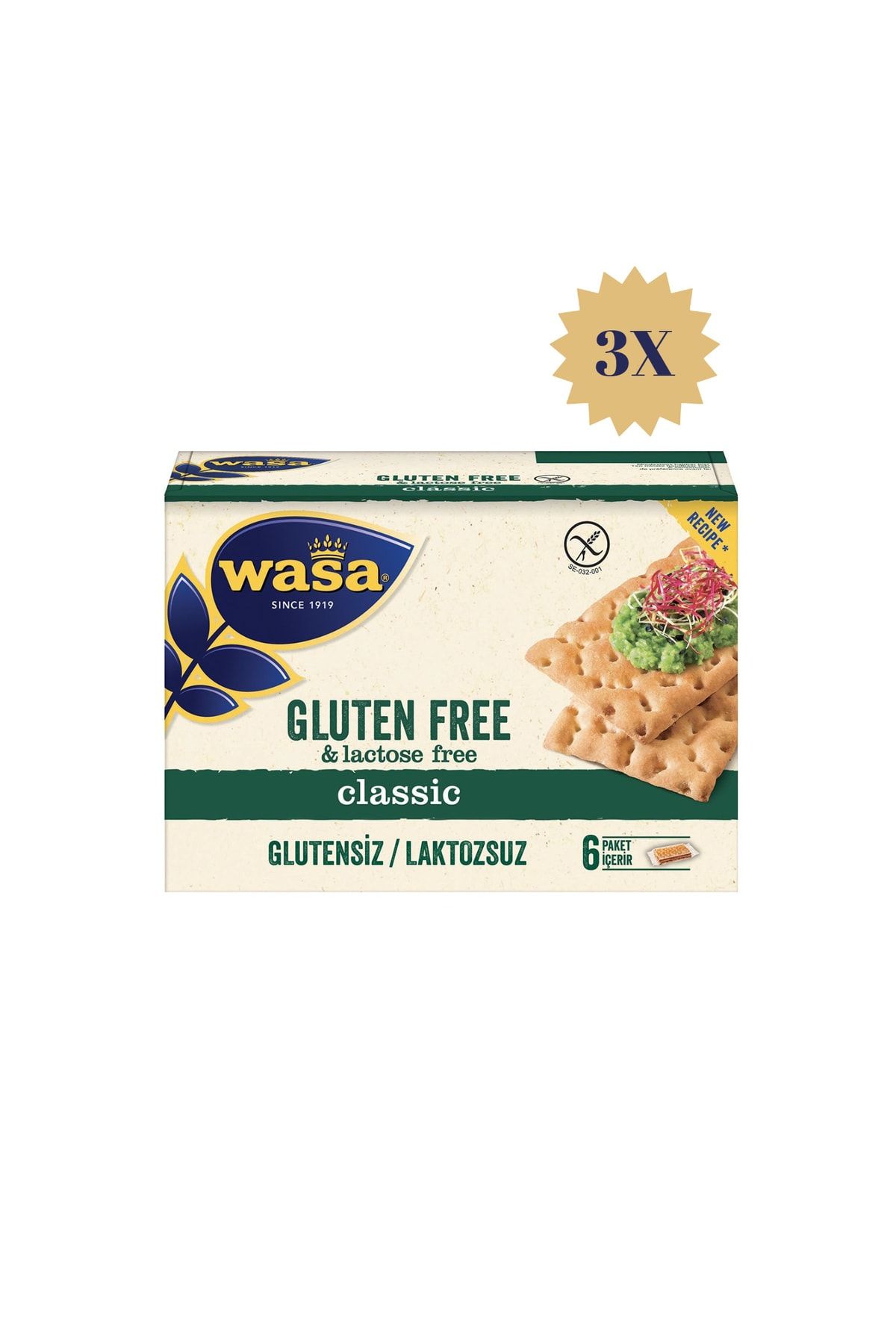 Wasa Glutensiz Gevrek Ekmek 3 Adet