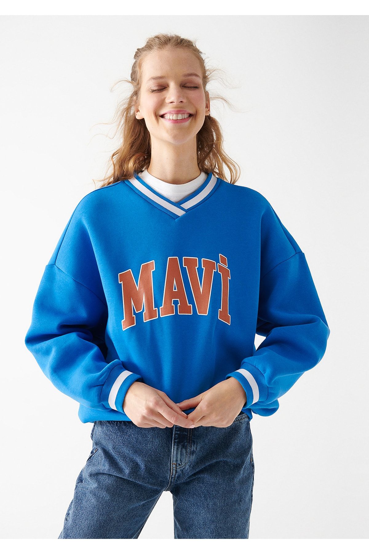 Mavi Logo Baskılı Sweatshirt 1611022-70880