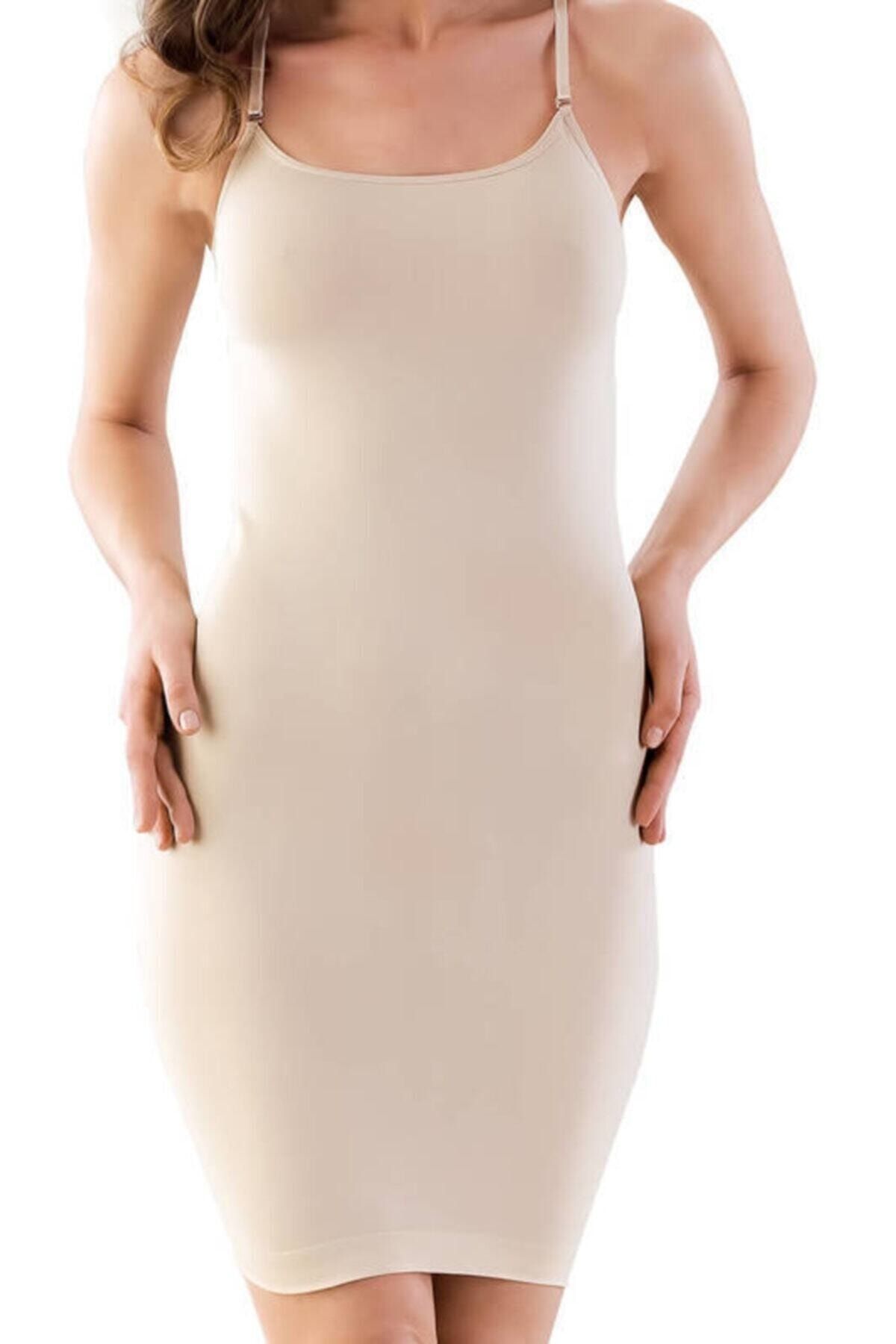 Emay Kadın Bej Korse Toparlayıcı Elbise 5050