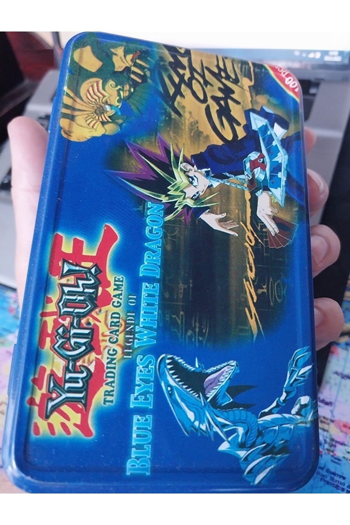 OYUNCAKSAHİLİ Metal Box Yugioh 90 Oyun Kartı Metal Kutu Deck Zone