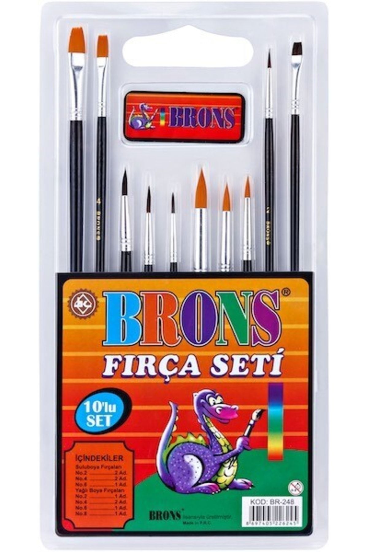 Brons Fırça Setı 10 Lu Br-248