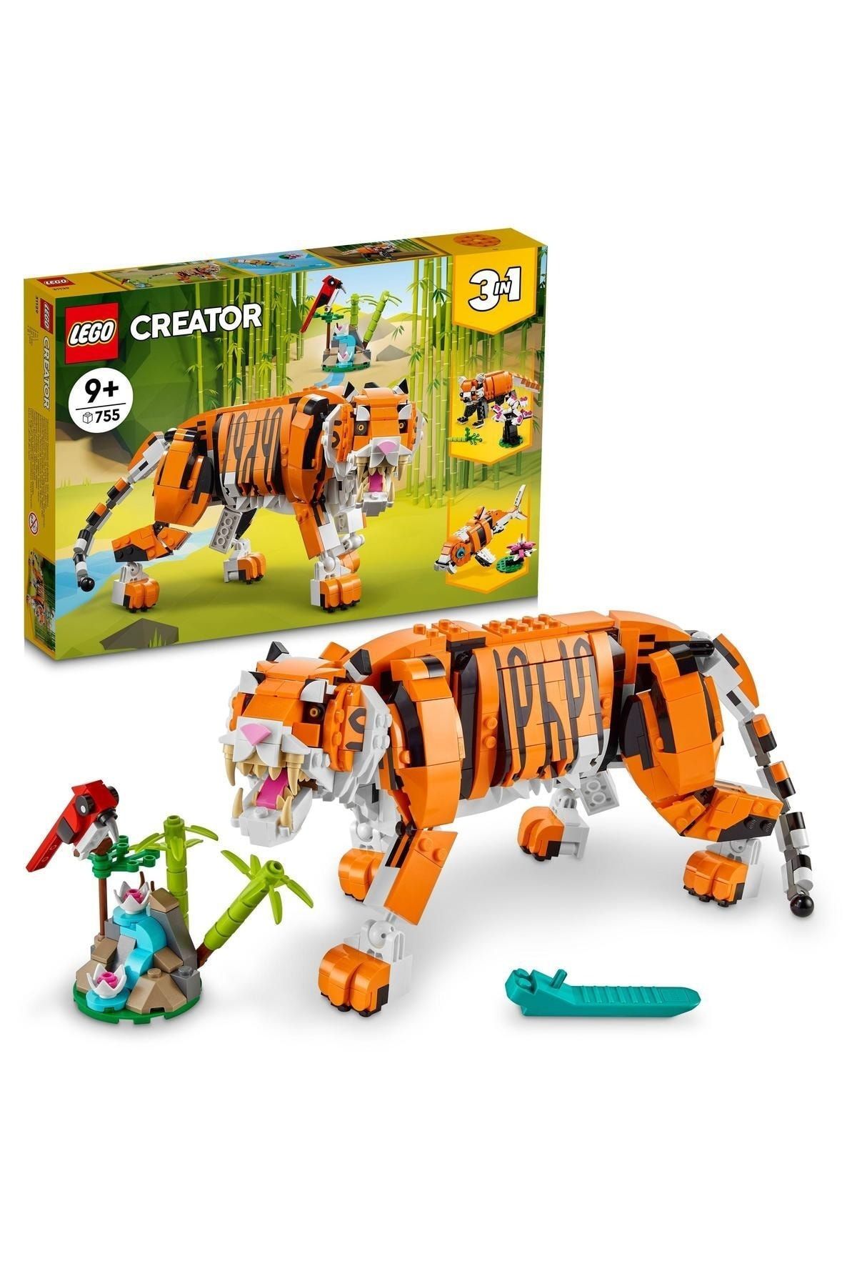 LEGO ® Creator 3’ü 1 Arada Muhteşem Kaplan 31129 - 9 Yaş ve Üzeri Çocuklar için Yapım Seti(755 Parça)