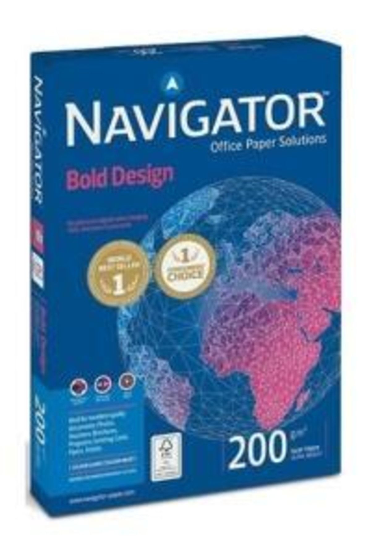 NAVİGATÖR Navigator Gramajlı Kağt Laser-copy-ınkjet Bold Design 150 Li A4 200 Gr Beyaz