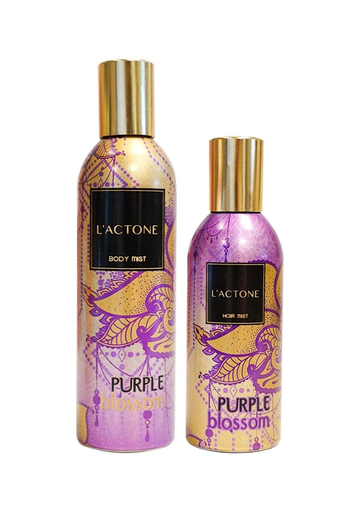 L'ACTONE Purple Blossom Body Mist Vücut Spreyi Hair Mist Saç Spreyi 2'li Set