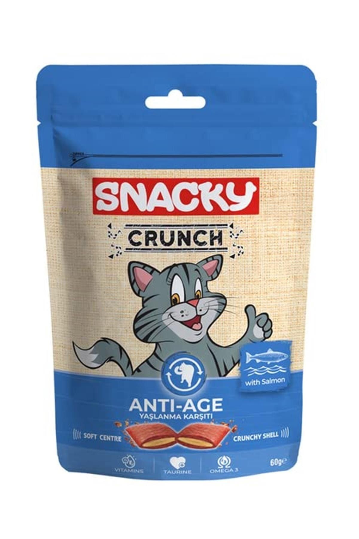 Snacky Kedi Crunch Ödül Anti-age Somonlu (yaşlanma Karşıtı) 60gr