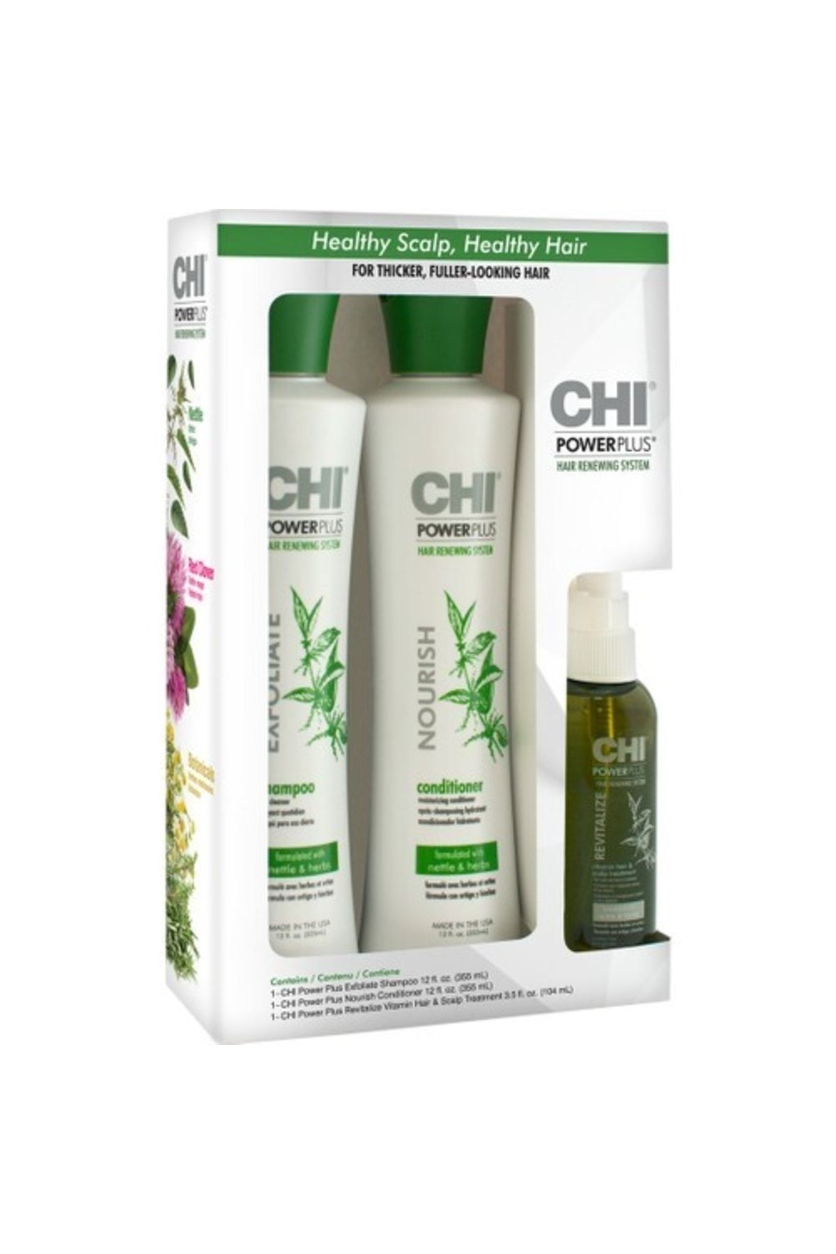 Chi Power Plus Hair Renewing System Dökülme Önleyici Yoğunlaştırıcı 3'lü Set 633911795613