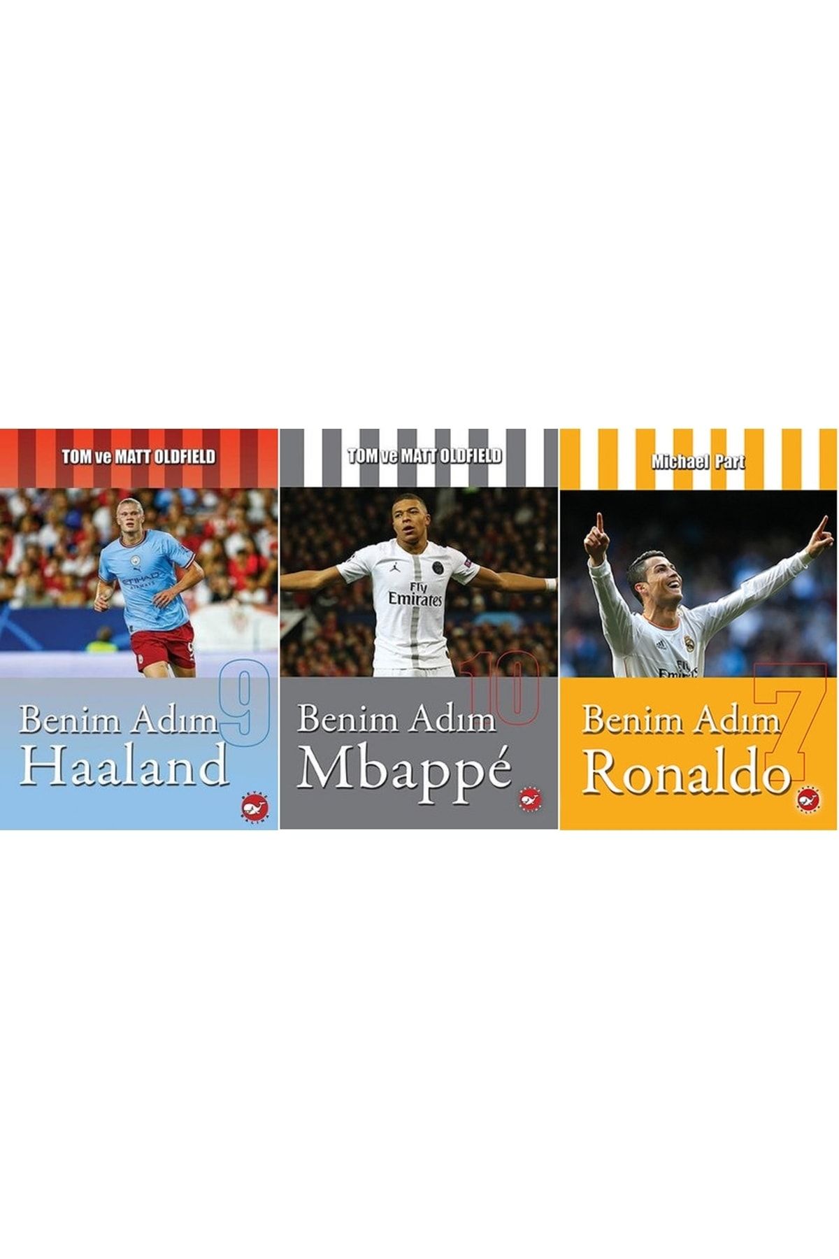 Beyaz Balina Yayınları Benim Adım Haaland + Benim Adım Mbappe + Benim Adım Ronaldo / 3 Kitap Set