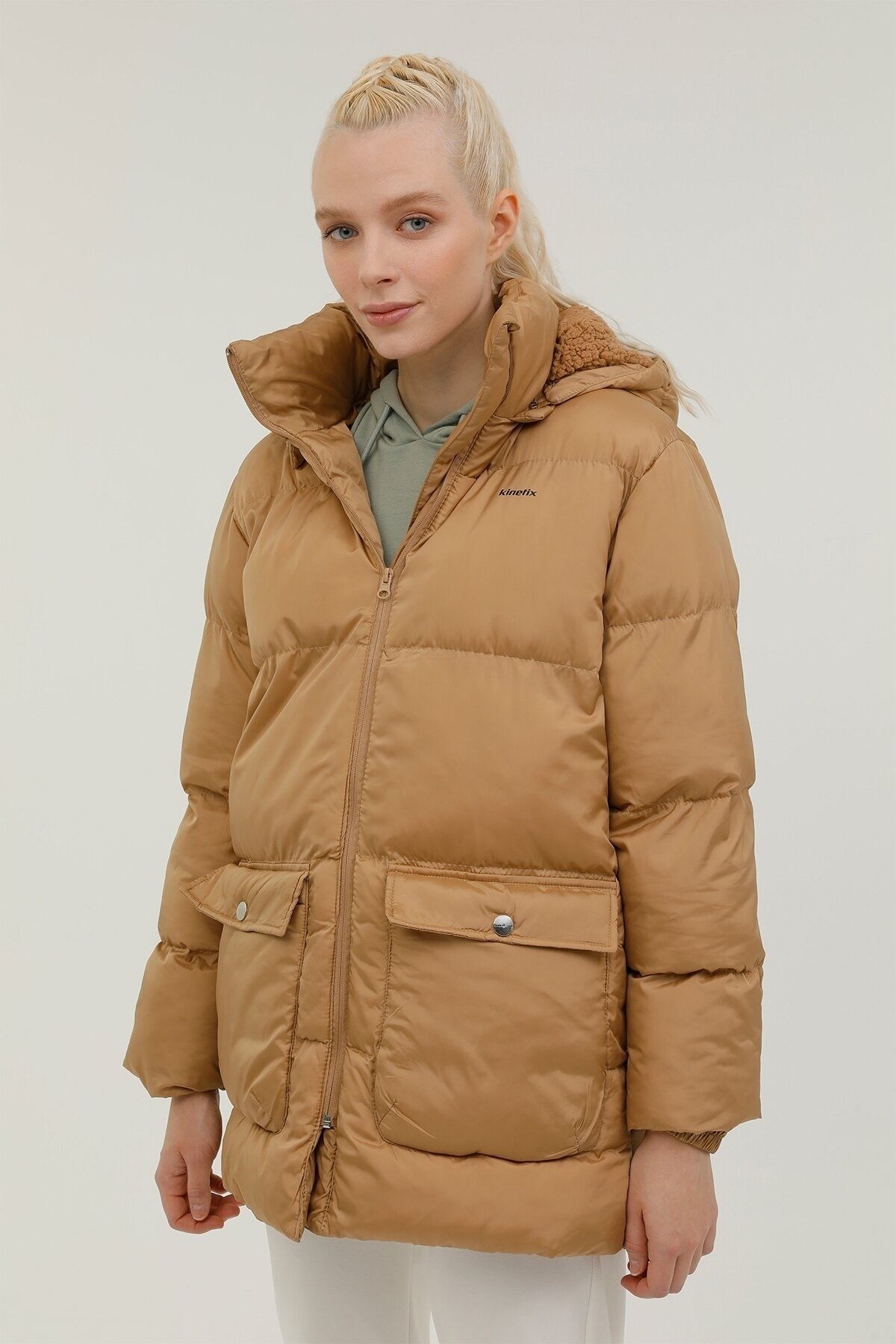 Kinetix W-bella Coat 2pr Camel Kadın Uzun Kaban