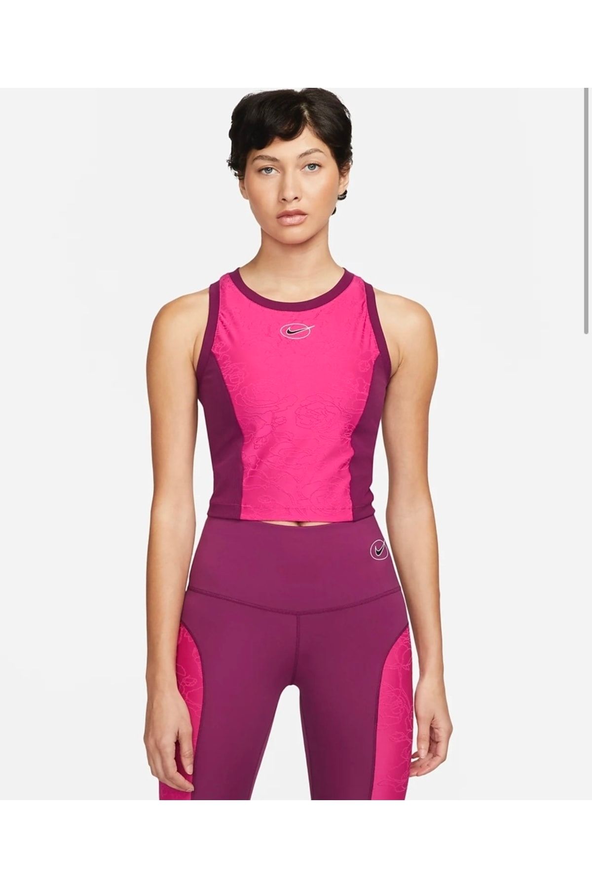 Nike Dri-fit Icon Clash Slim Training Kadın Atlet Fuşya Pembe - Dm7346-621
