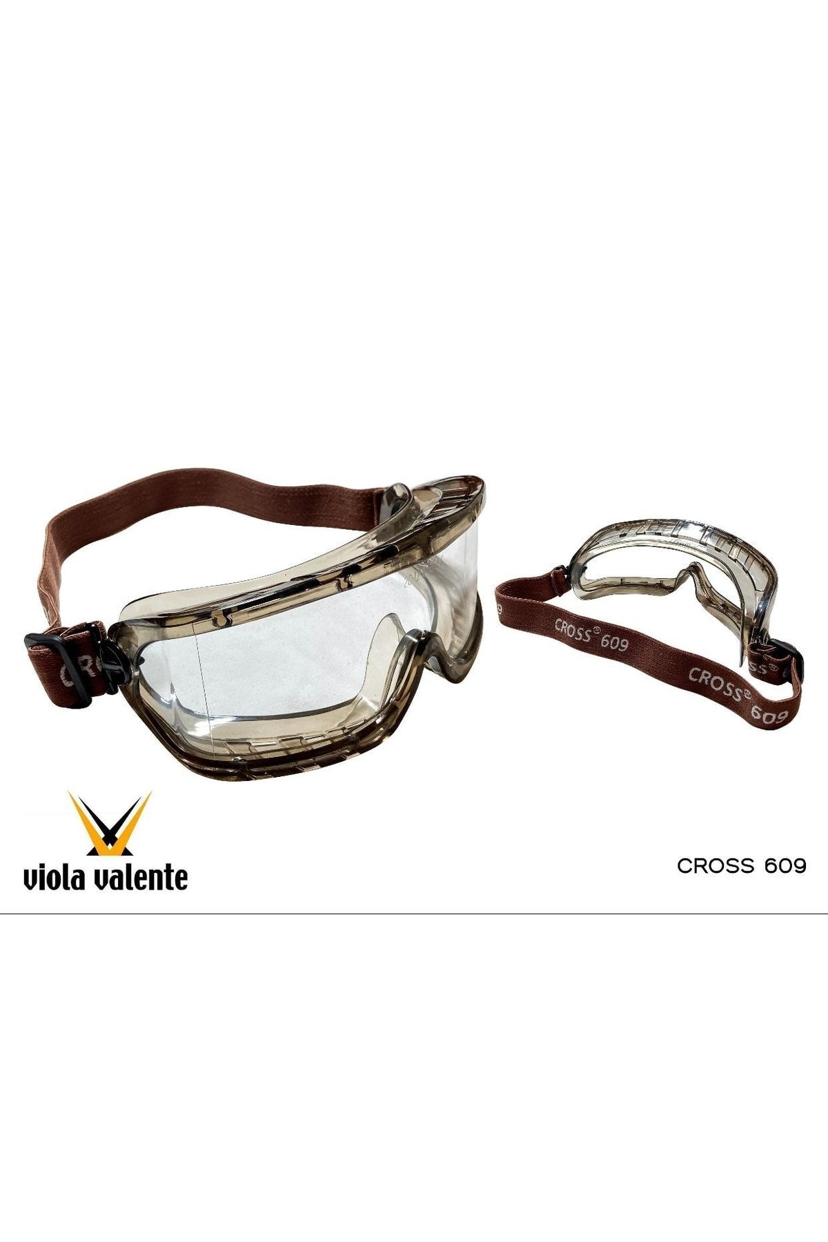Cross Viola Valente 609 Tam Koruma Koruyucu Gözlük-iş Güvenlik Gözlüğü