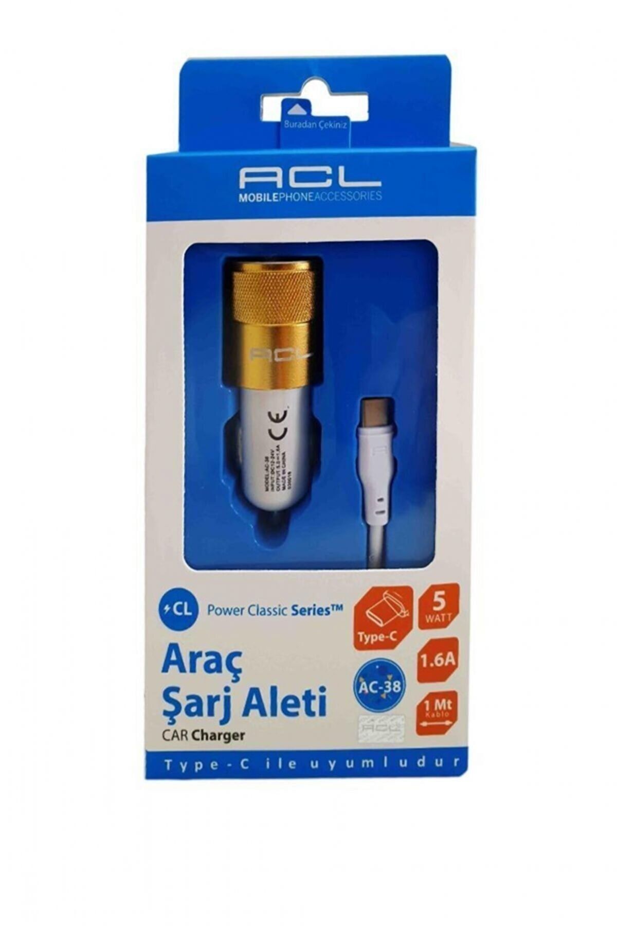 ACL Model: Ac-38 1.6a 2xusb 5 Watt 1mt Type-c Kablo