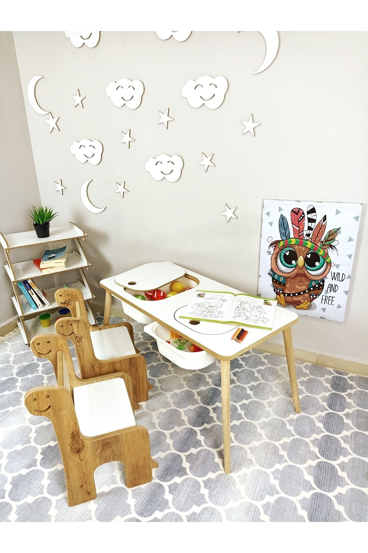 MİRACLE 3D Çocuk Oyun Etkinlik Çalışma Masası Aktivite Masası