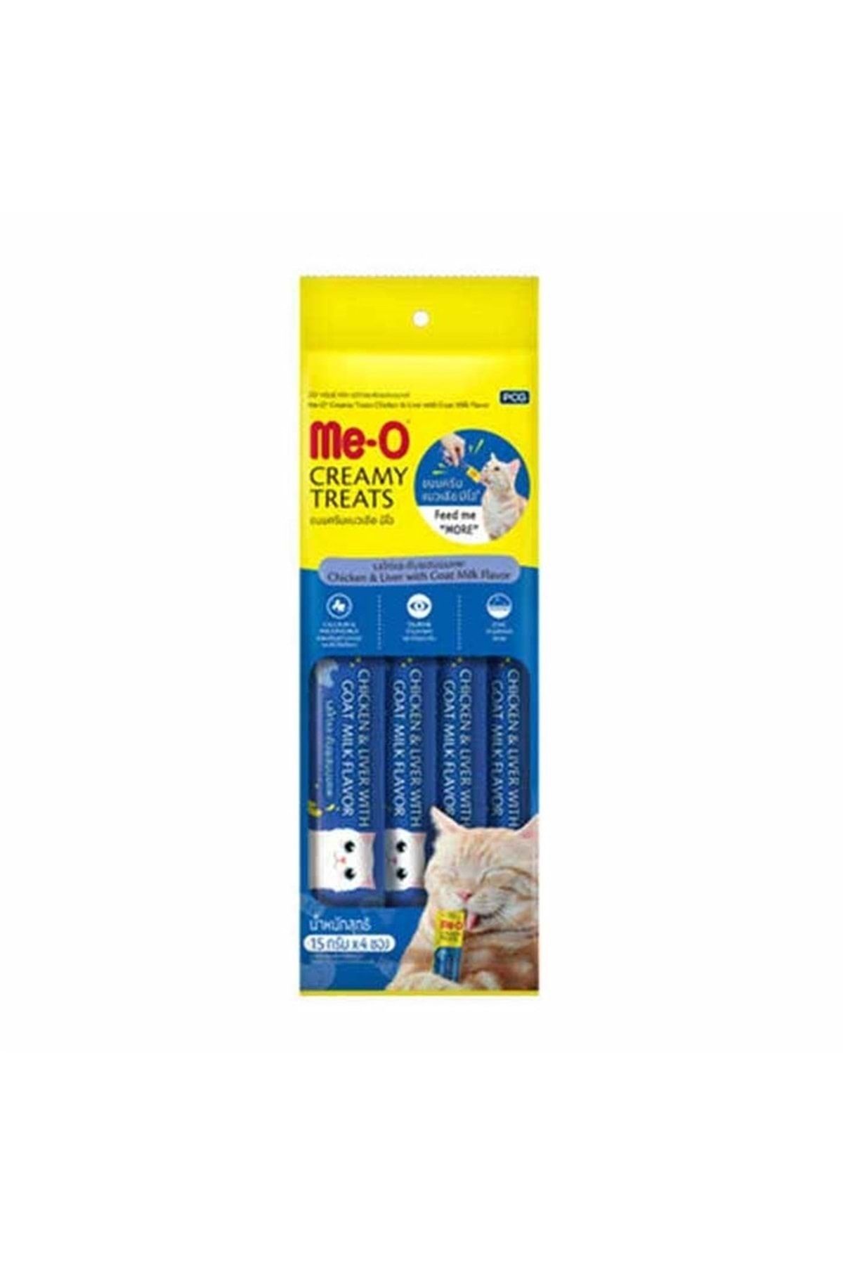Meo Creamy Tavuk & Ciğer Ile Keçi Sütlü Kedi Ödülü 4x15 gr_0