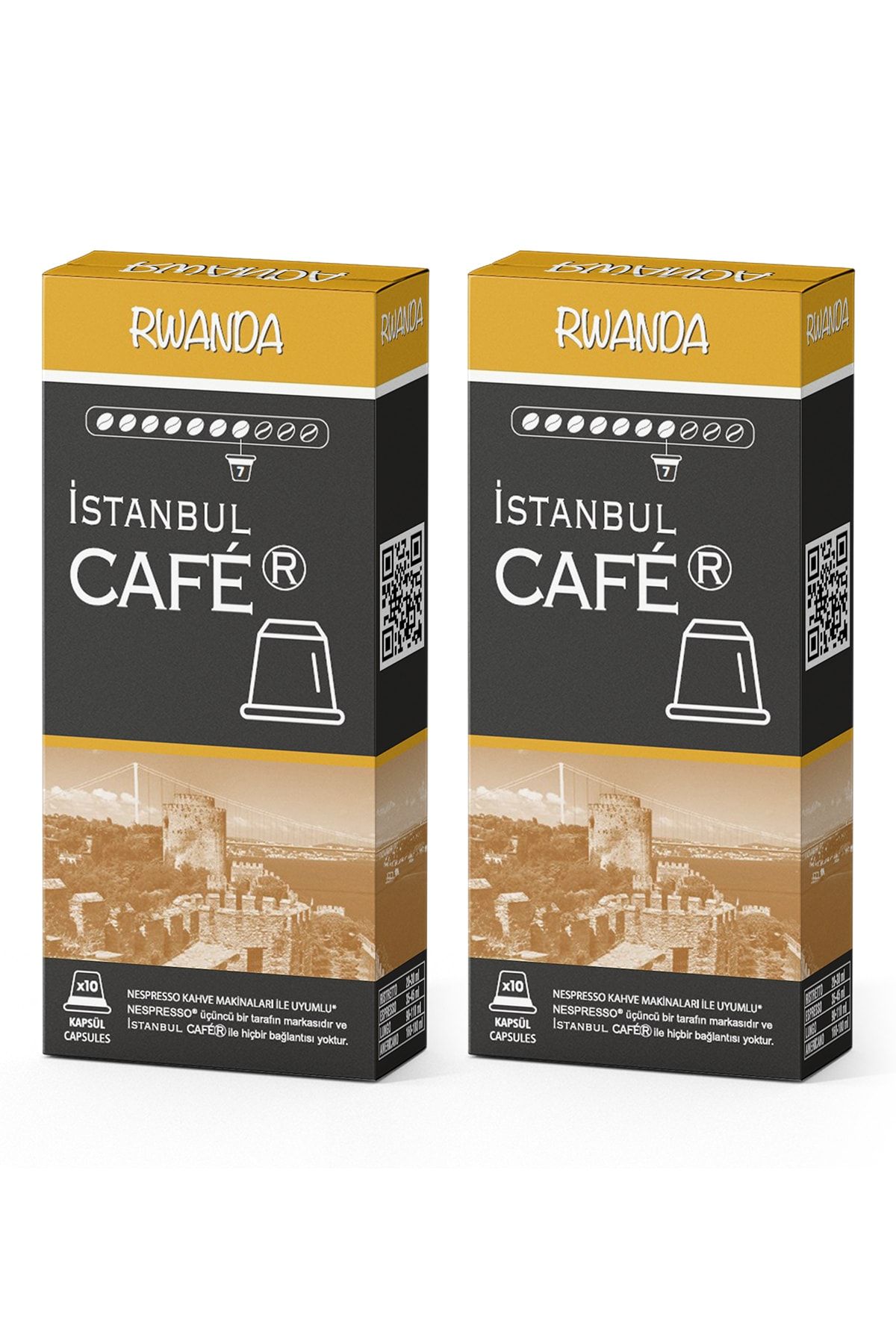 İstanbul Cafer Nespresso® Uyumlu Kapsül Kahve Rwanda 20 Kapsül