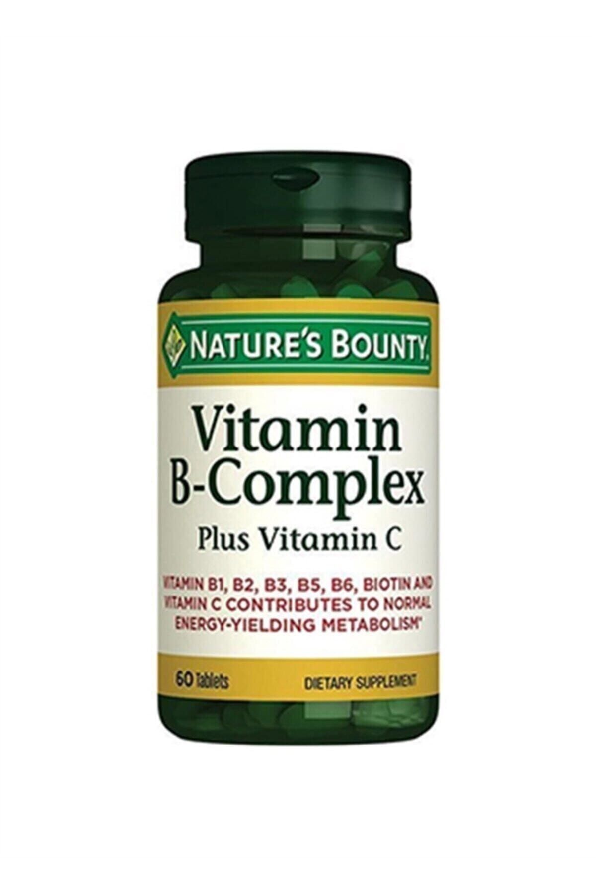 Natures Bounty Vitamin B-complex Plus Vitamin C Multivitamin Takviye Edici Gıda 60 Tablet