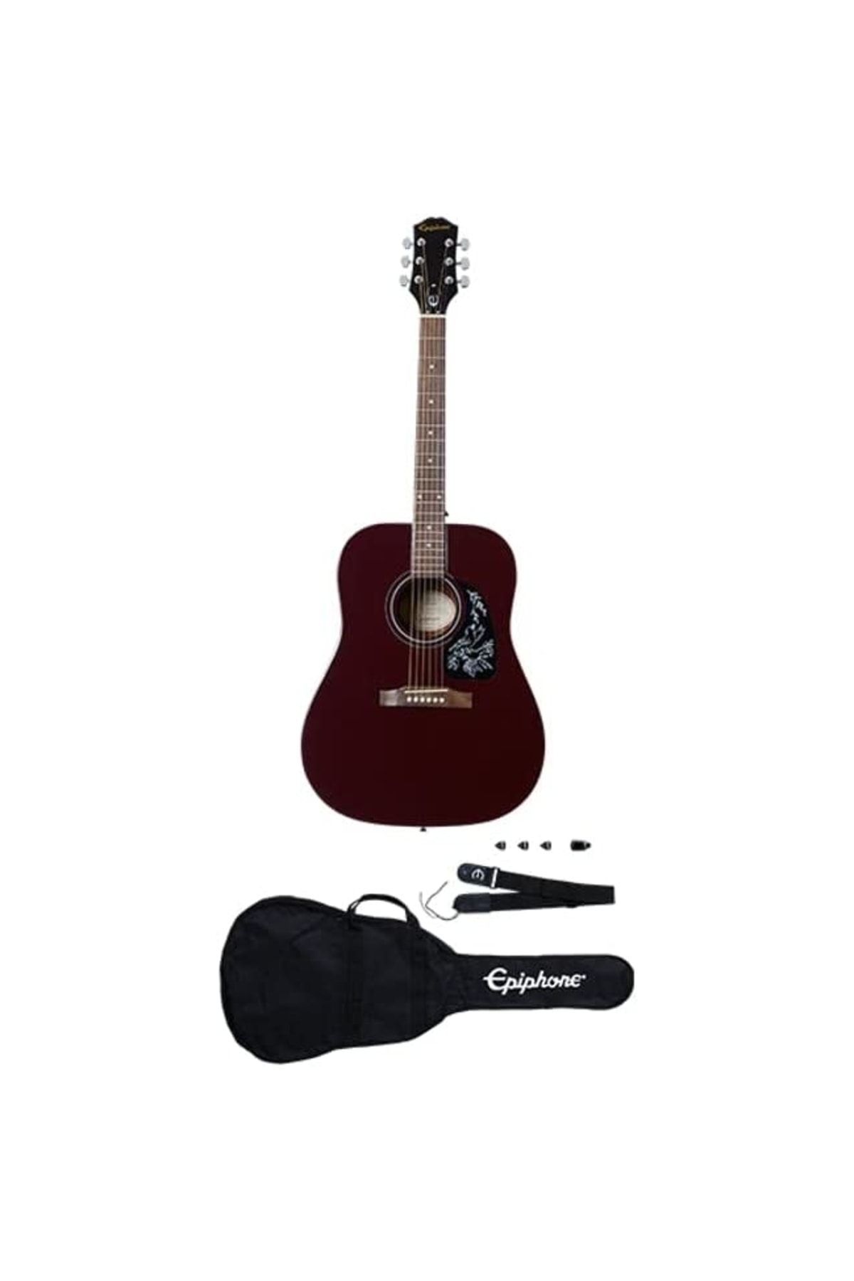 Epiphone Starling Akustik Gitar Başlangıç Paketi (wine Red)
