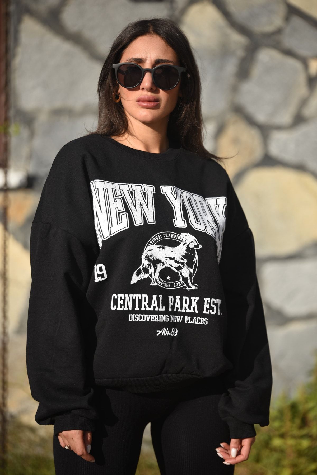 theNUSBA New York Central Park Baskılı Sweatshirt