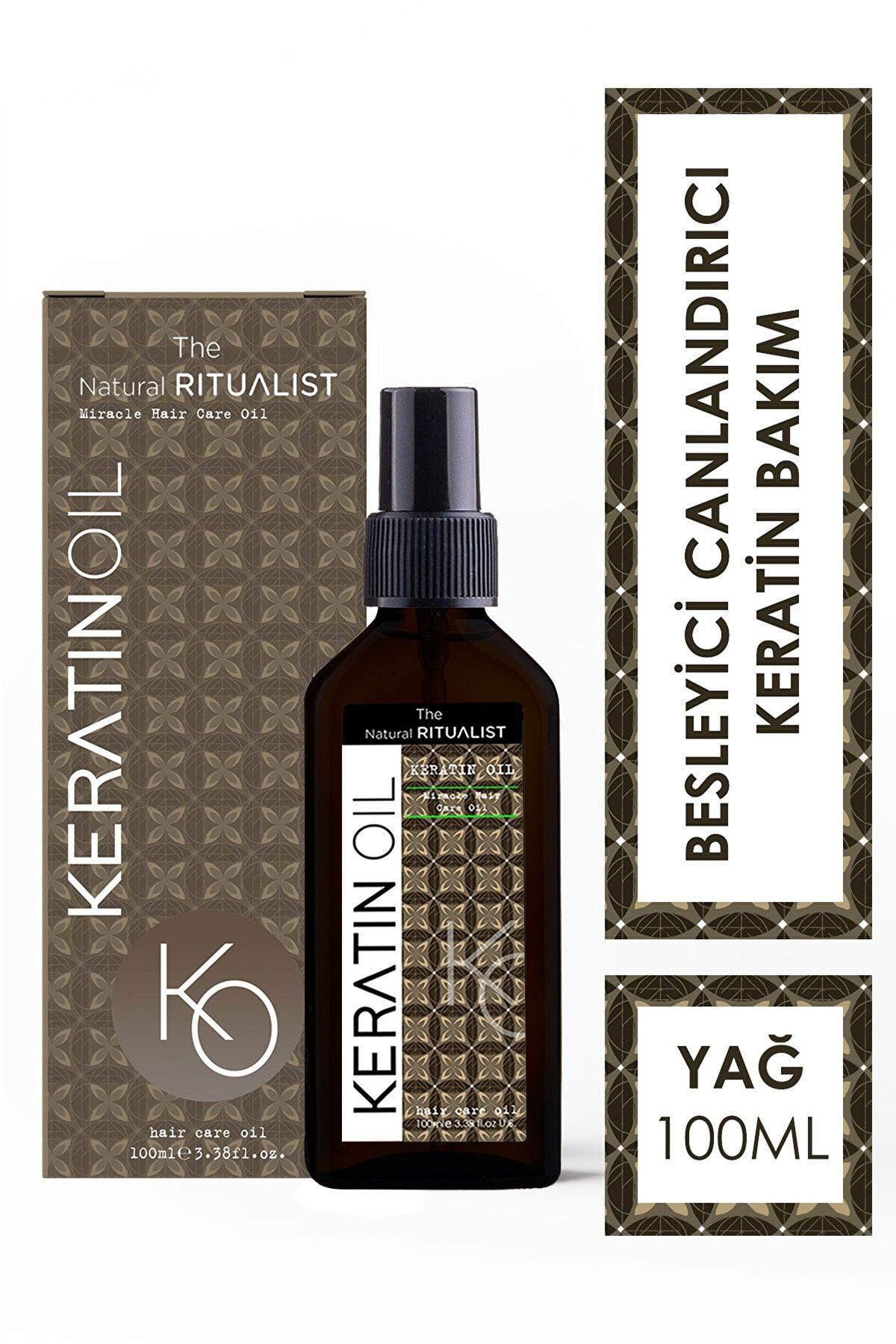 The Natural Ritualist Aşırı Yıpranmış Saçlar Için Keratin Bakım Yağı 100 Ml