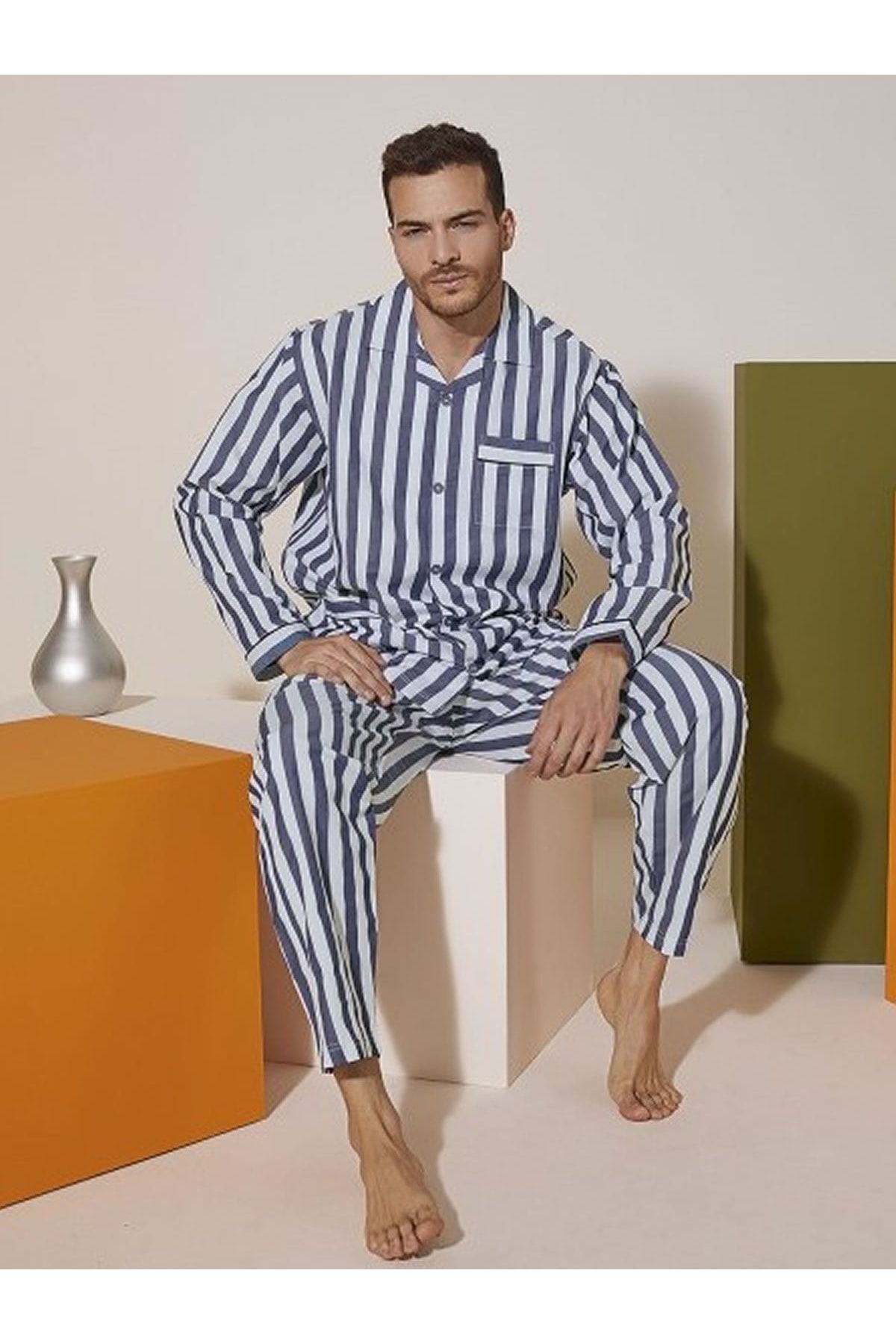 KLY Boy Çizgili Gafur Pijama Takımı