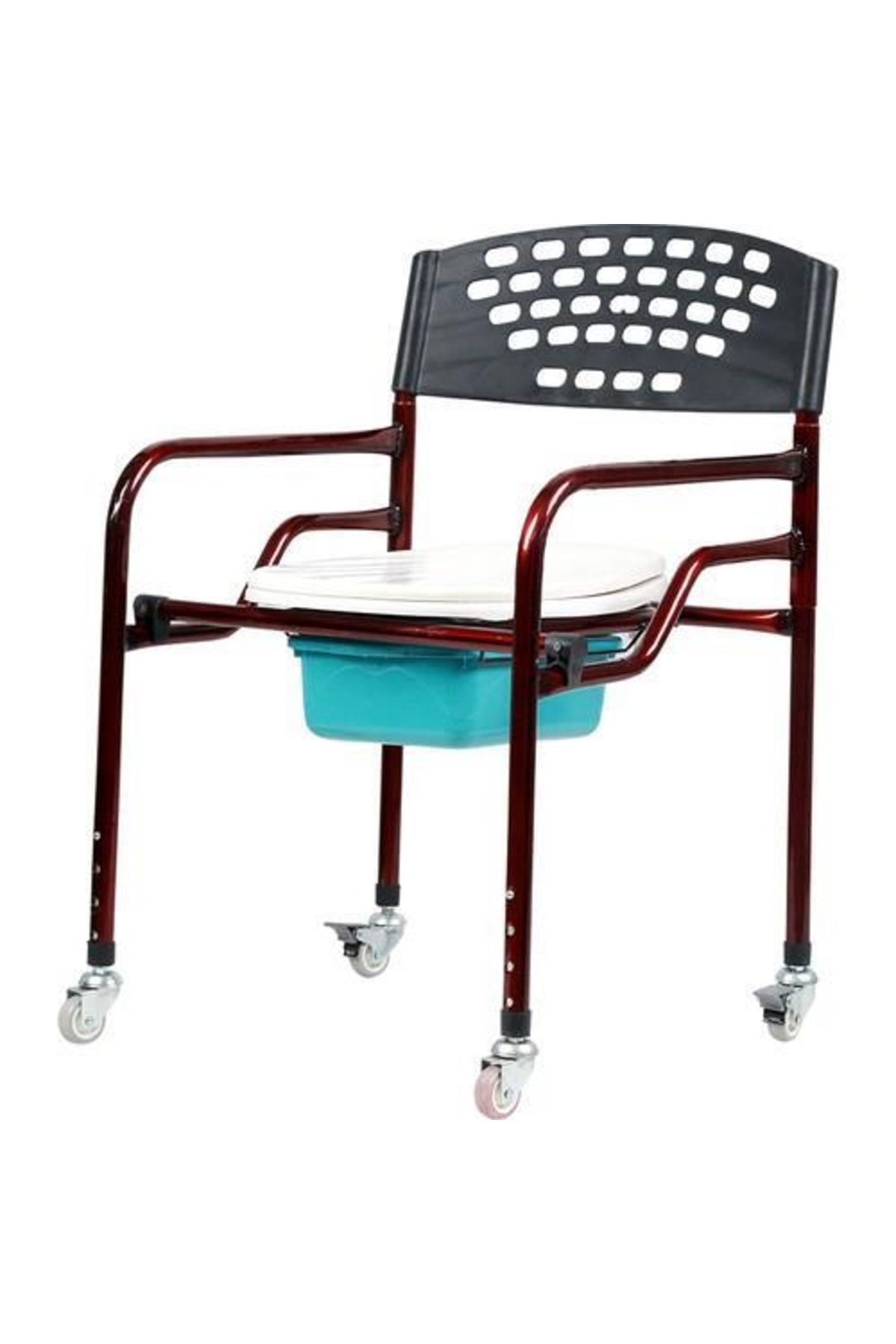 Medikalbirlik Katlanır Tekerlekli Klozet Yükseltici Tuvalet Sandalyesi
