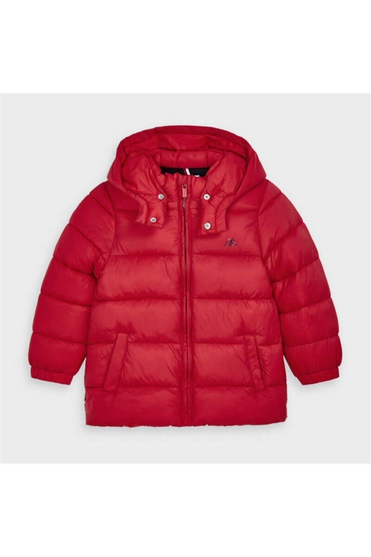 Mayoral Erkek Çocuk Kırmızı  Polar Astarlı Basıc Kışlık Şişme Mont