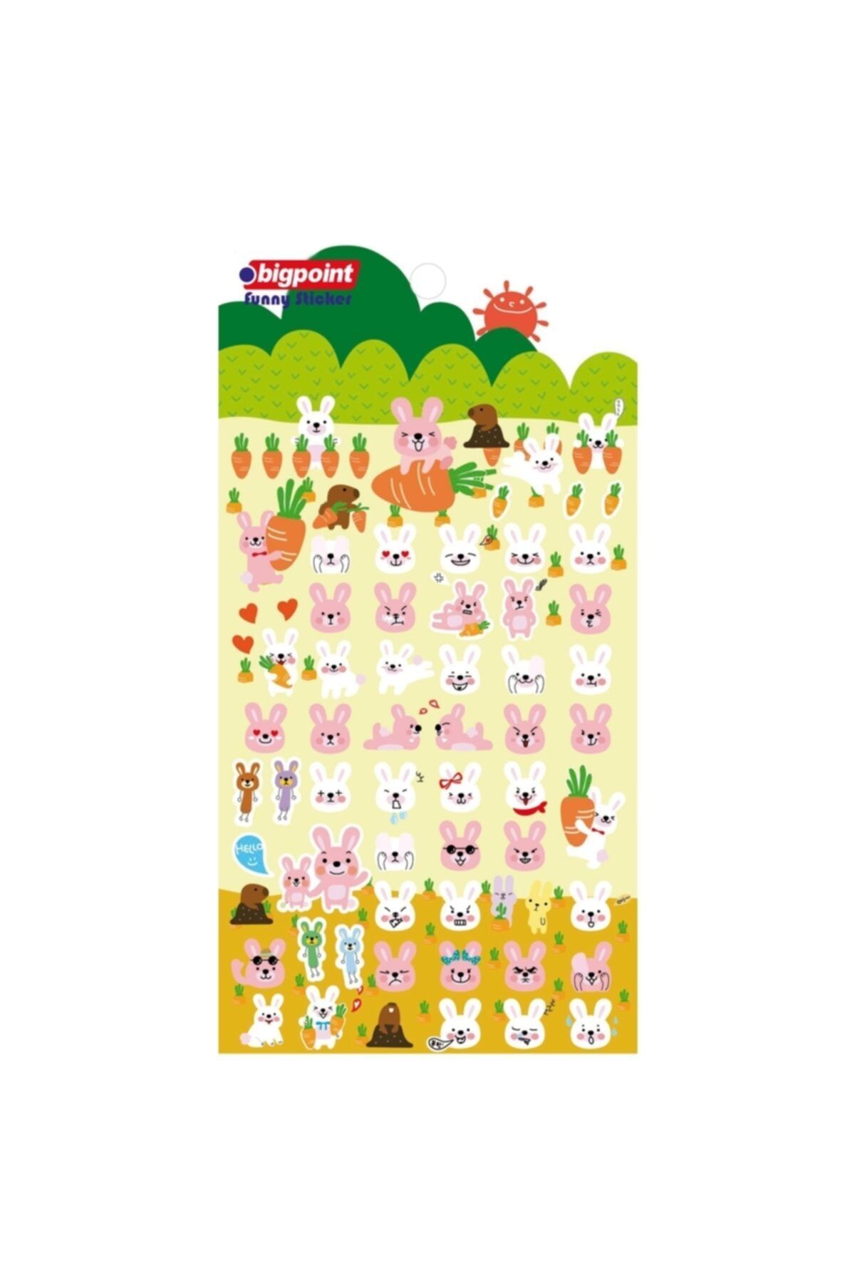 Bigpoint Sticker Sevimli Tavşanlar 15'li Paket