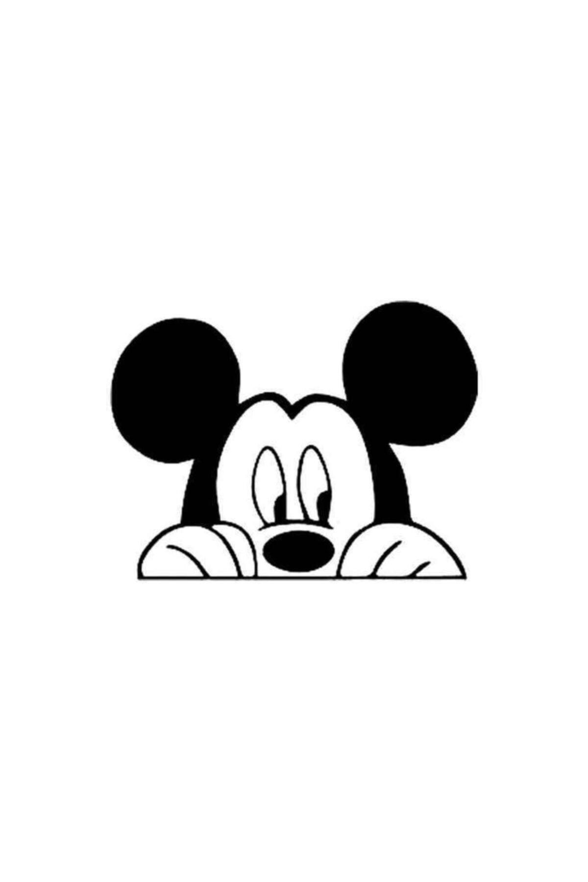 Genel Markalar Peeping Mickey Mouse Sticker Araba Oto Arma Duvar Çıkartma 20 cm