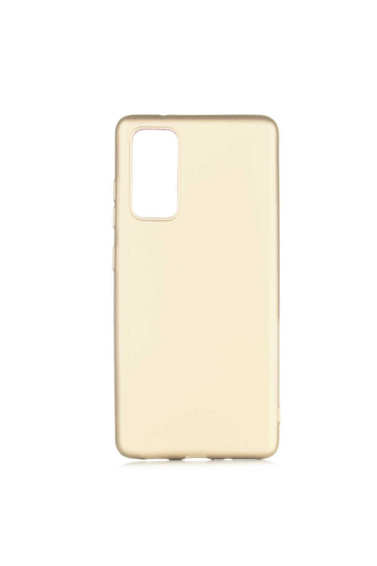 Zore Samsung Galaxy S20 Fe Uyumlu Mat Yumuşak Premier Silikon Kapak Gold Kılıf