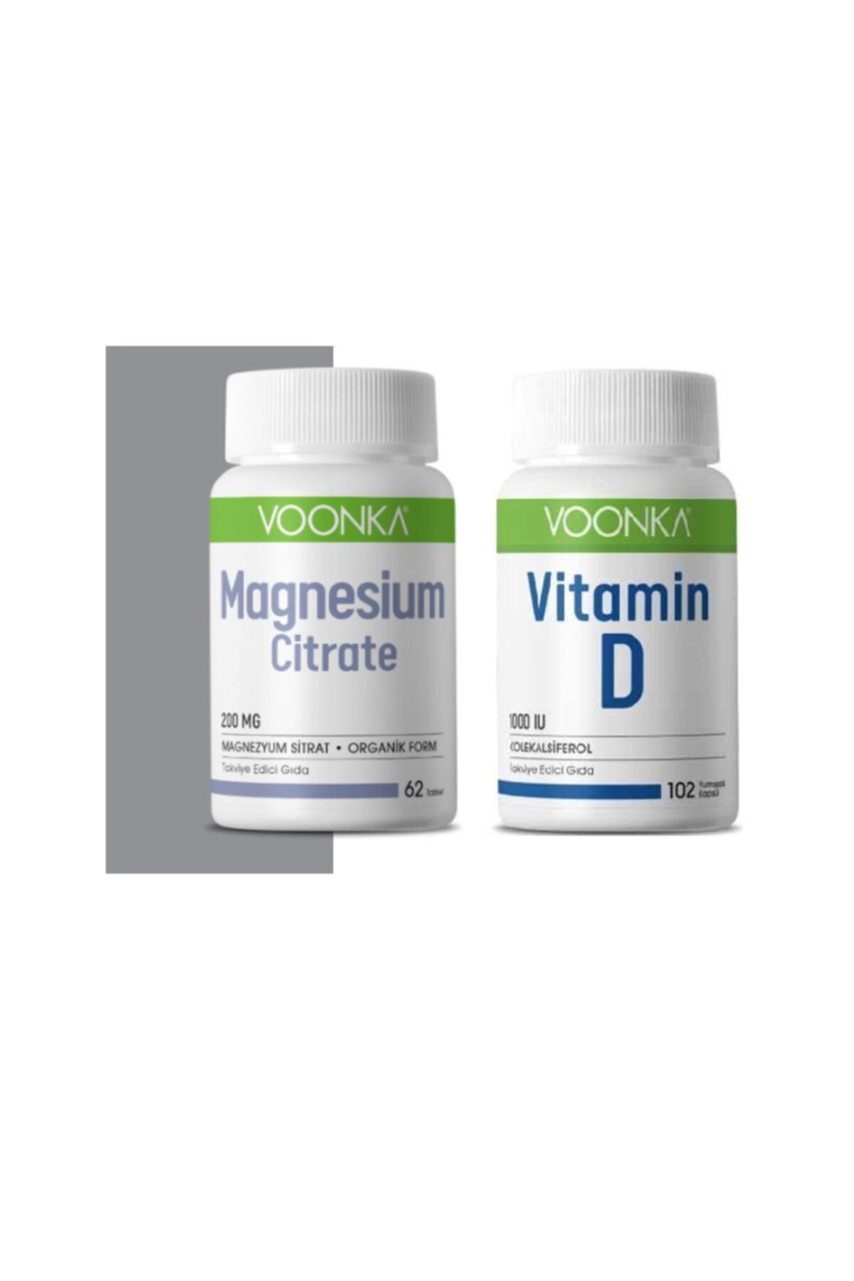 Voonka D Vitamini 102 Kapsül + Magnezyum 200 Mg 62 Tablet