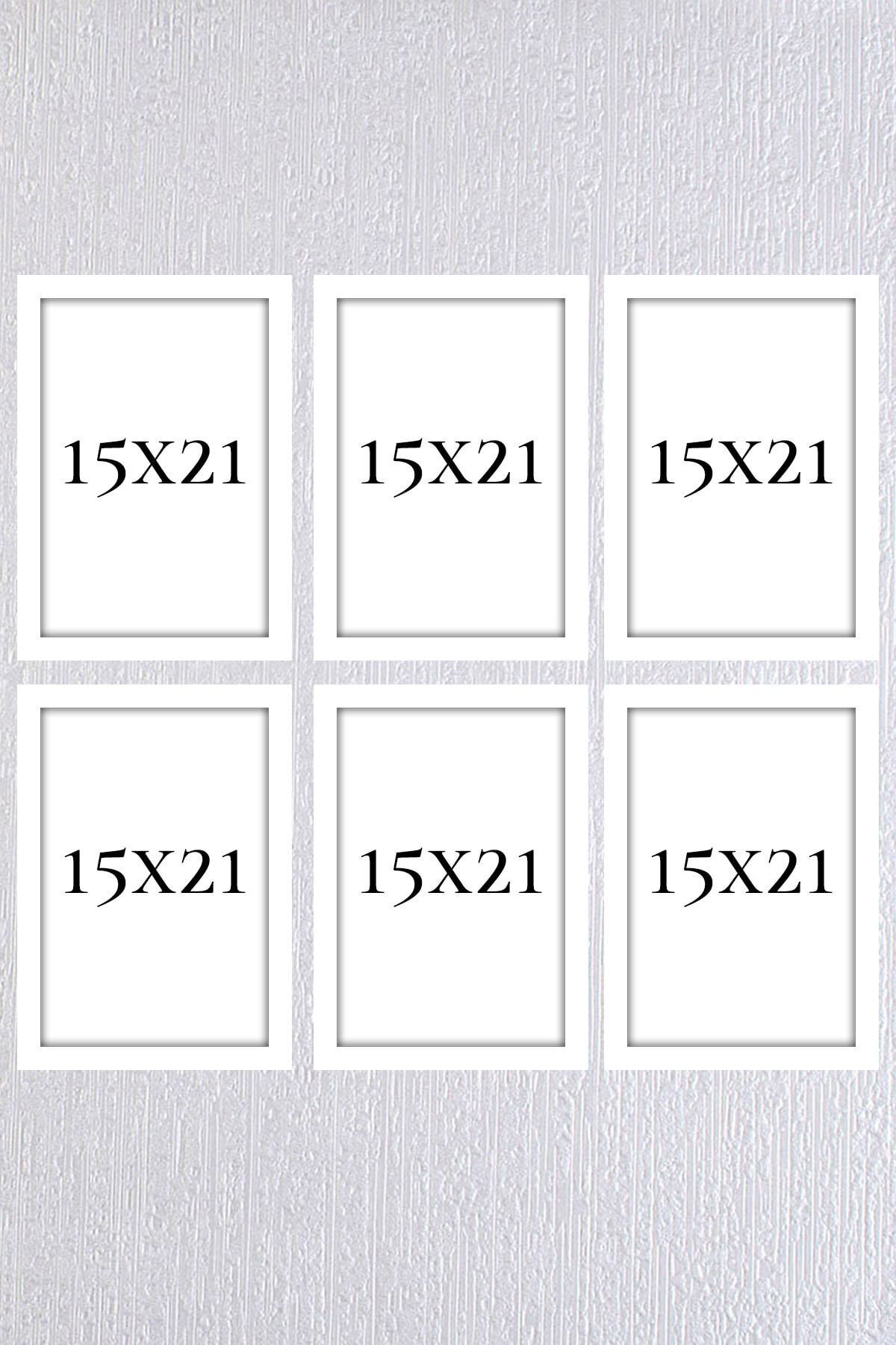 Araste Dekorasyon Beyaz Çerçeve Seti 6 Adet (A5)15x21