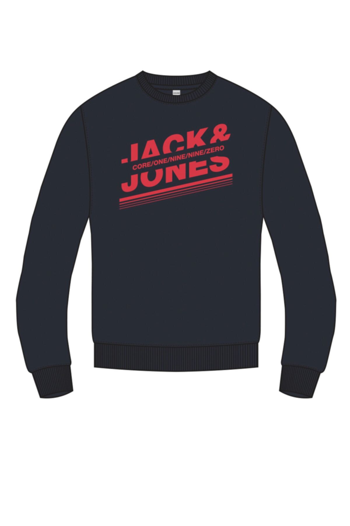 Jack & Jones JCOCHILLOX SWEAT CREW NEC Lacivert Erkek Sweatshirt 101057596