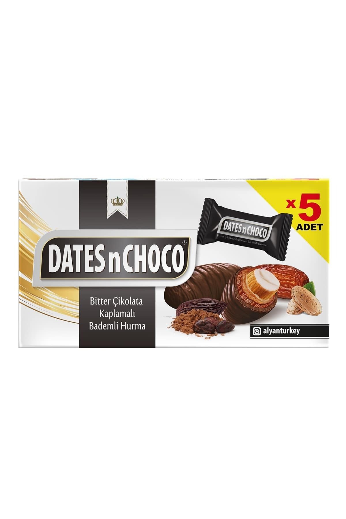 DATESnCHOCO Dates N Choco Bitter Çikolata Kaplı Bademli Hurma