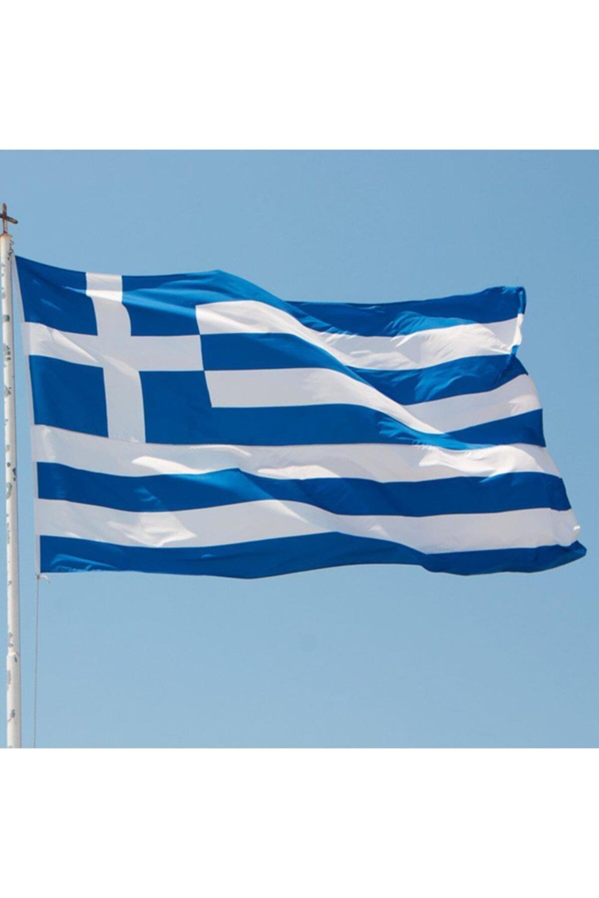Fors Bayrak Yunanistan Gönder Bayrağı 1.kalite Raşel Kumaş 50x75 Cm
