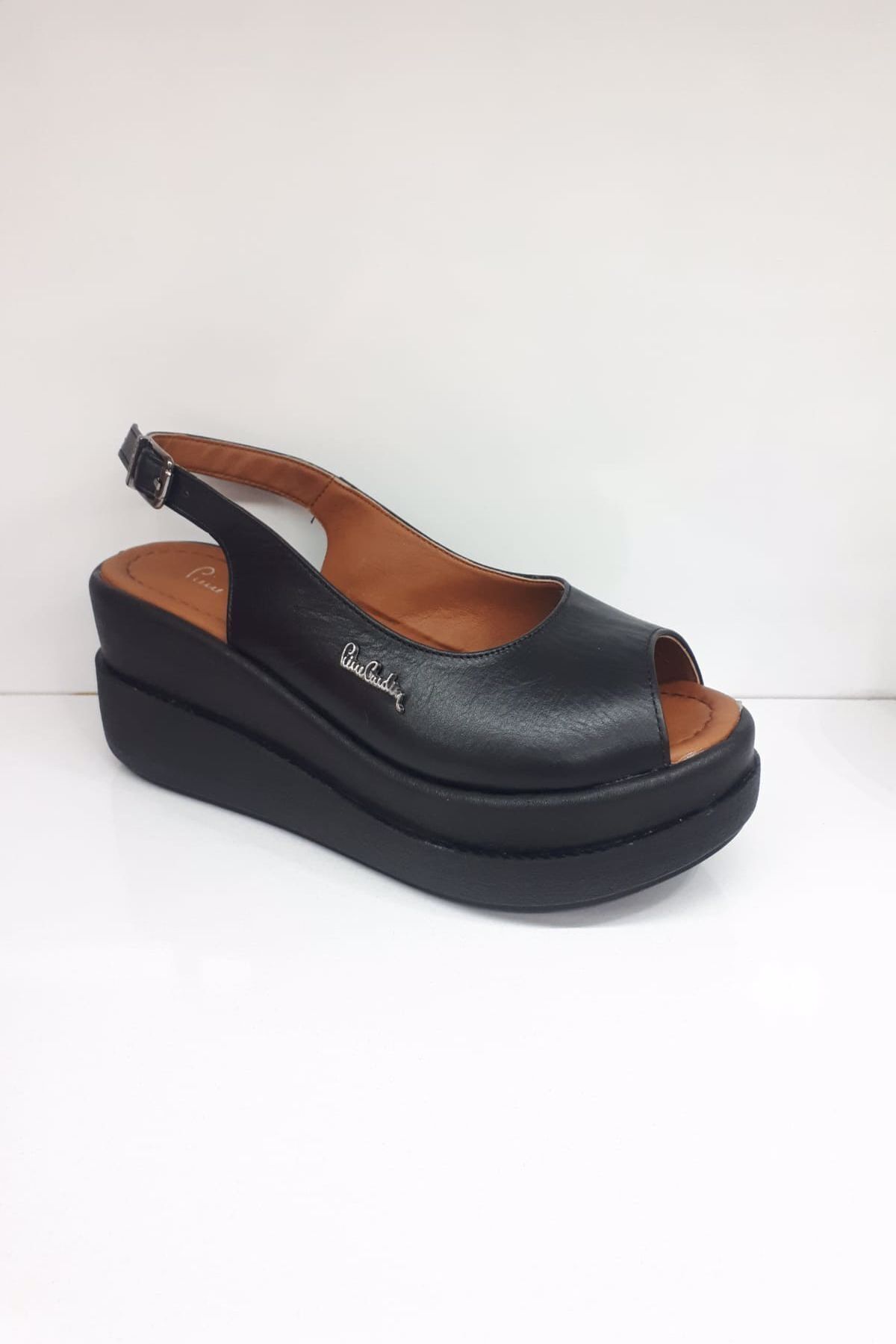 Pierre Cardin Kadın Siyah Hakiki Deri Sandalet 6511 Pc-6511-01
