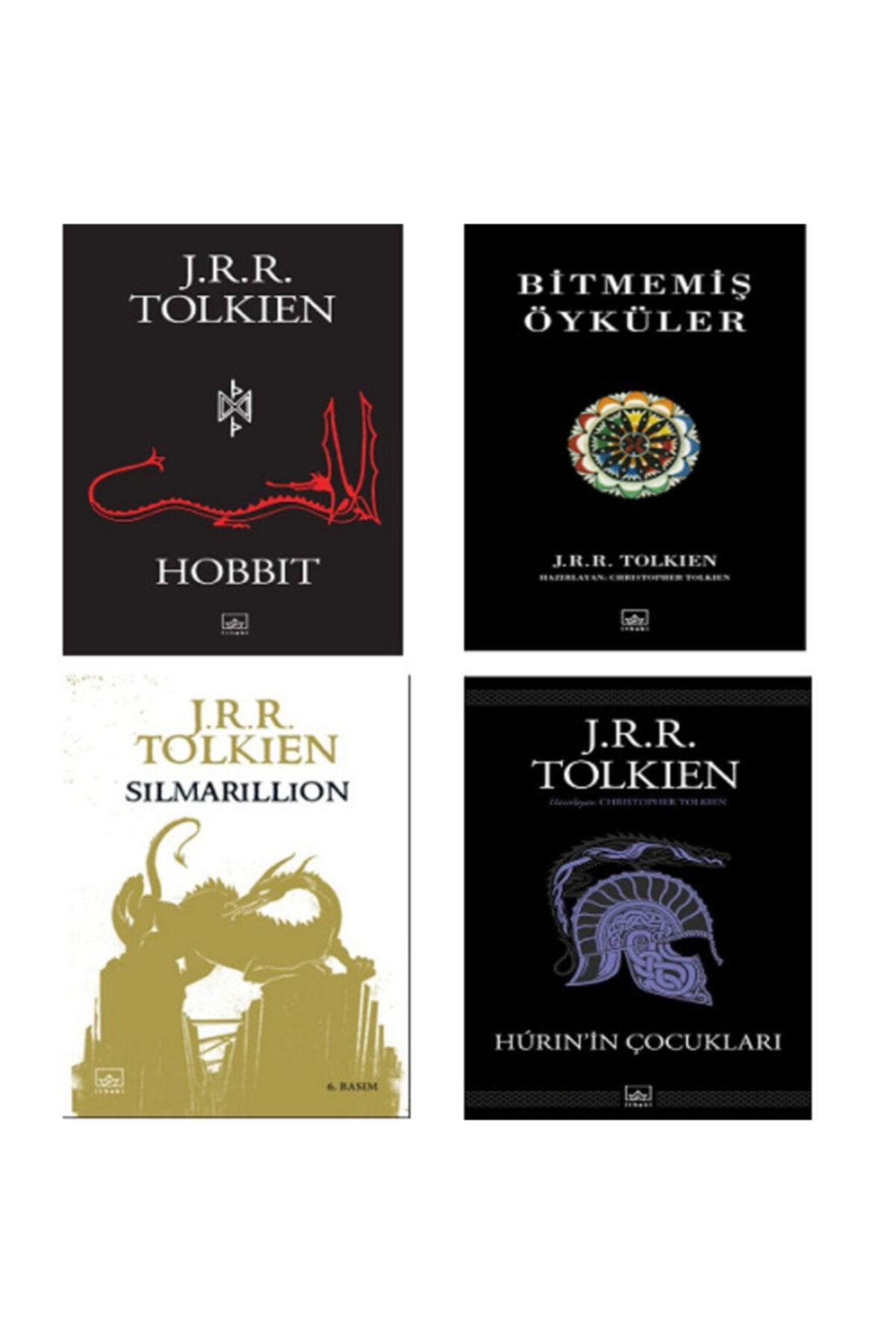Okur Kitaplığı Hobbit - Silmarillion - Hurin'in Çocukları - Bitmemiş Öyküler / J. R. R. Tolkien / Ithaki Yayınları