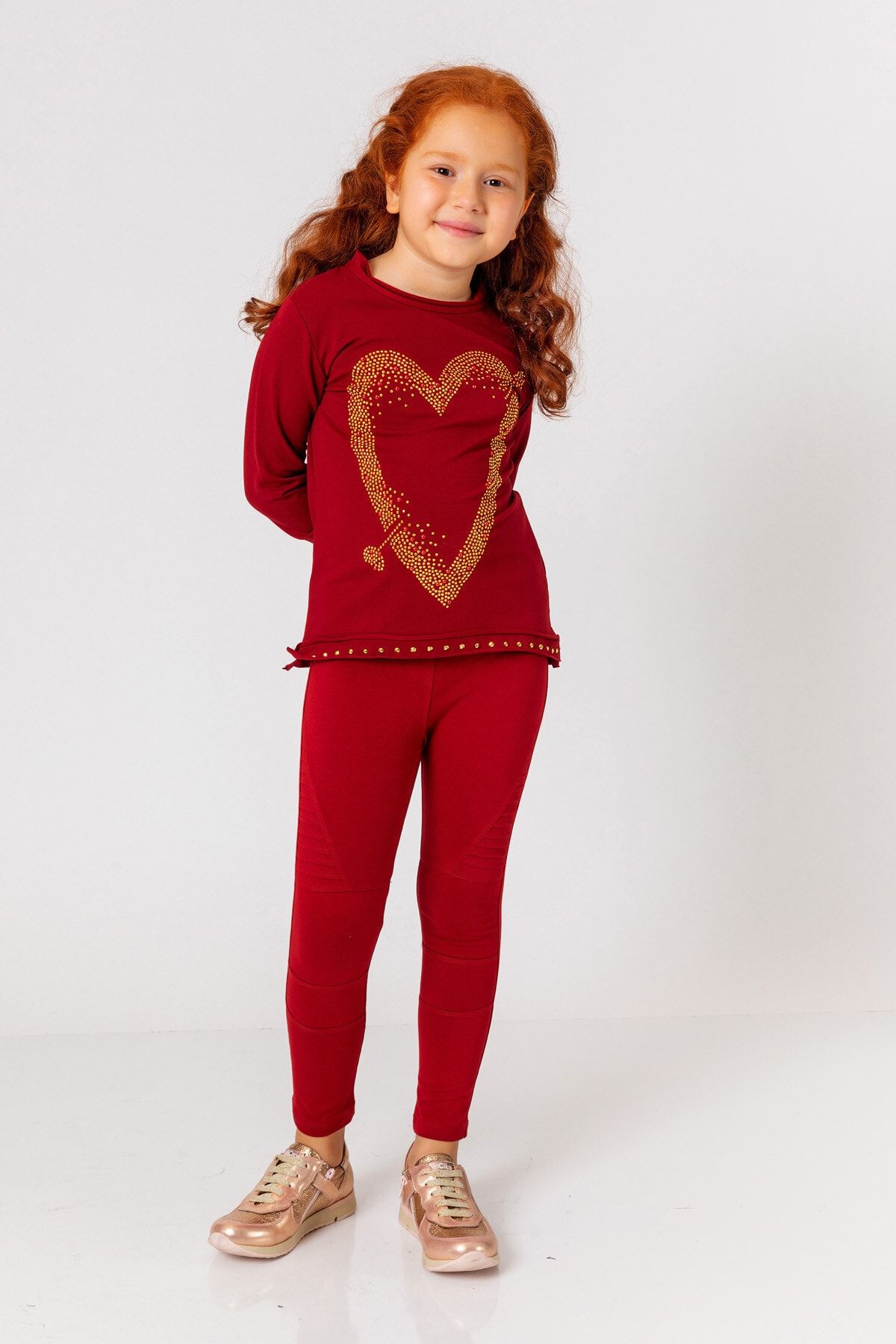 incity Kız Çocuk Taşlı Kalp Detaylı Sweatshirt