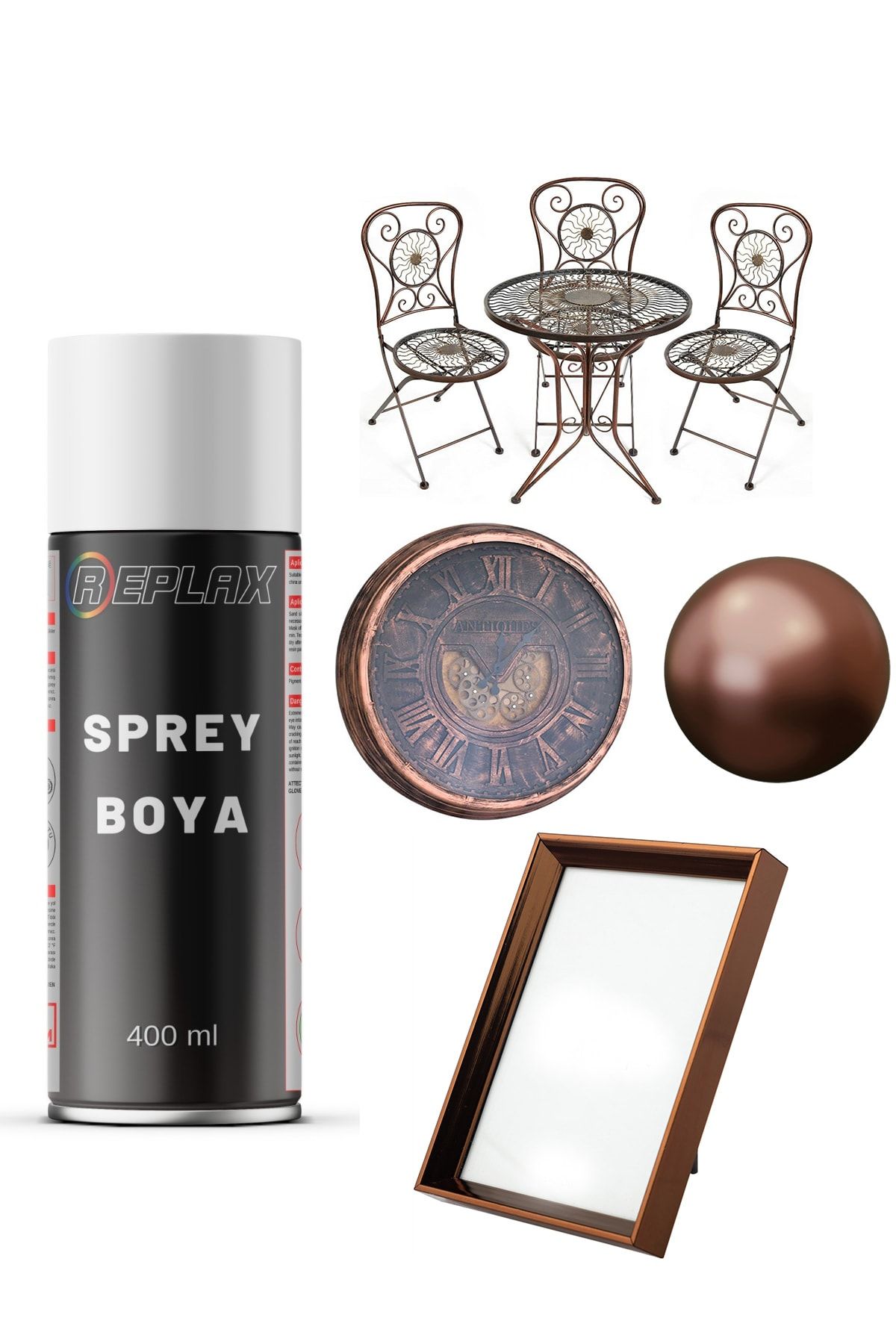REPLAX Bakır Rengi Sprey Boya 400 Ml.
