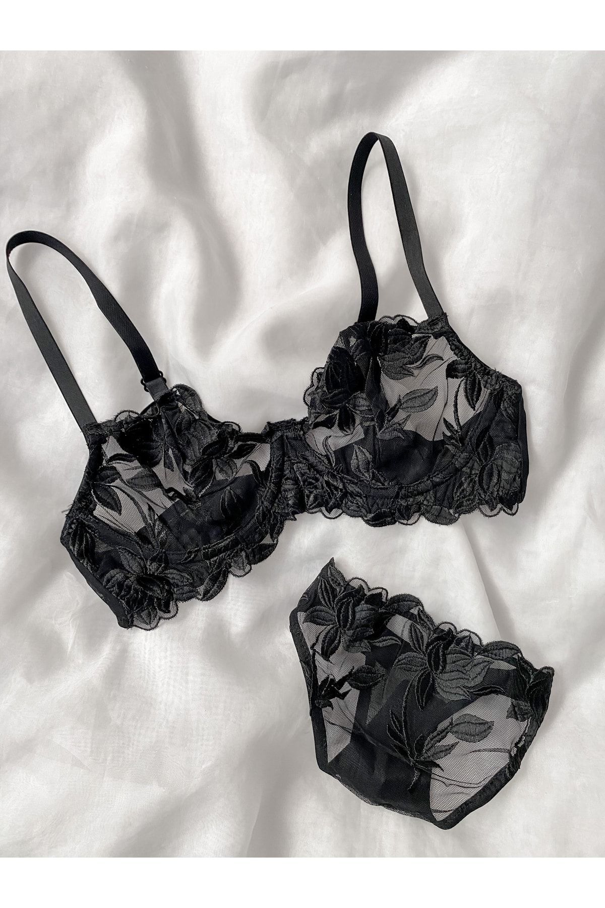 edde Black Balenli Bra Set