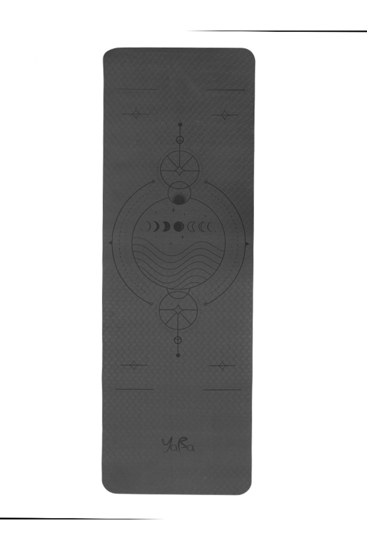 YABA Tpe Yoga Matı 6mm Pilates Matı Ay Haritası 183*61*0.6cm