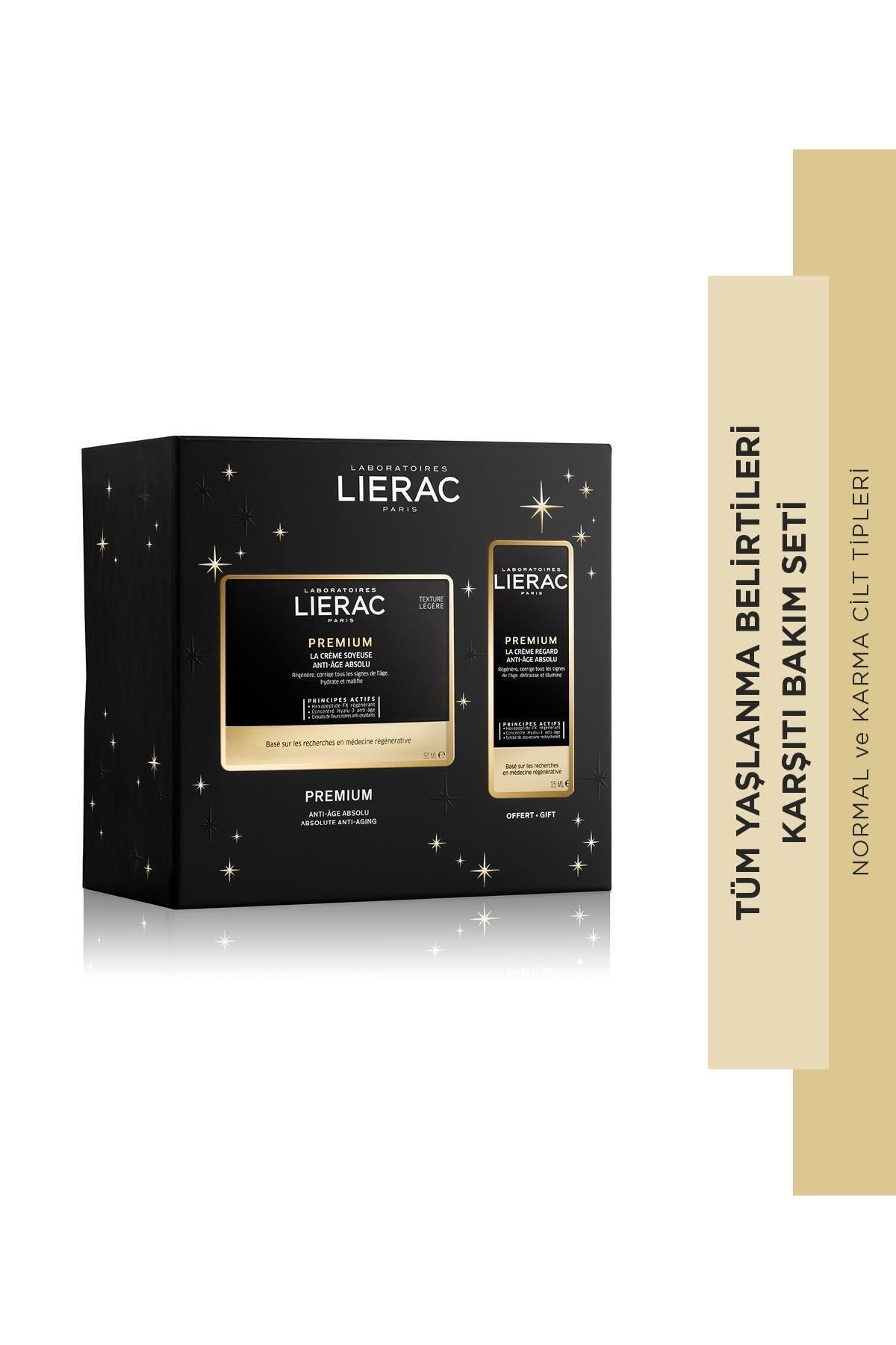 Lierac Premium Silky Cream Kırışıklık Karşıtı Krem 50ml Premium Eye Cream Yaşlanma Karşıtı Göz Kremi 15ml
