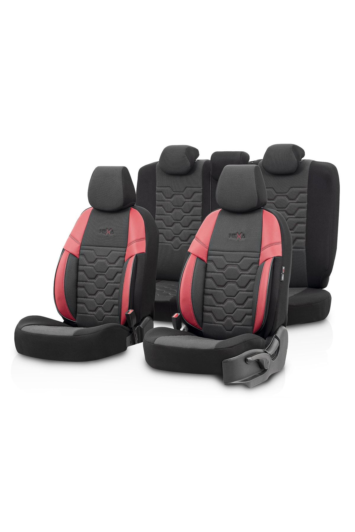 Otom Hexa Design Universal Seat Cover Red-black