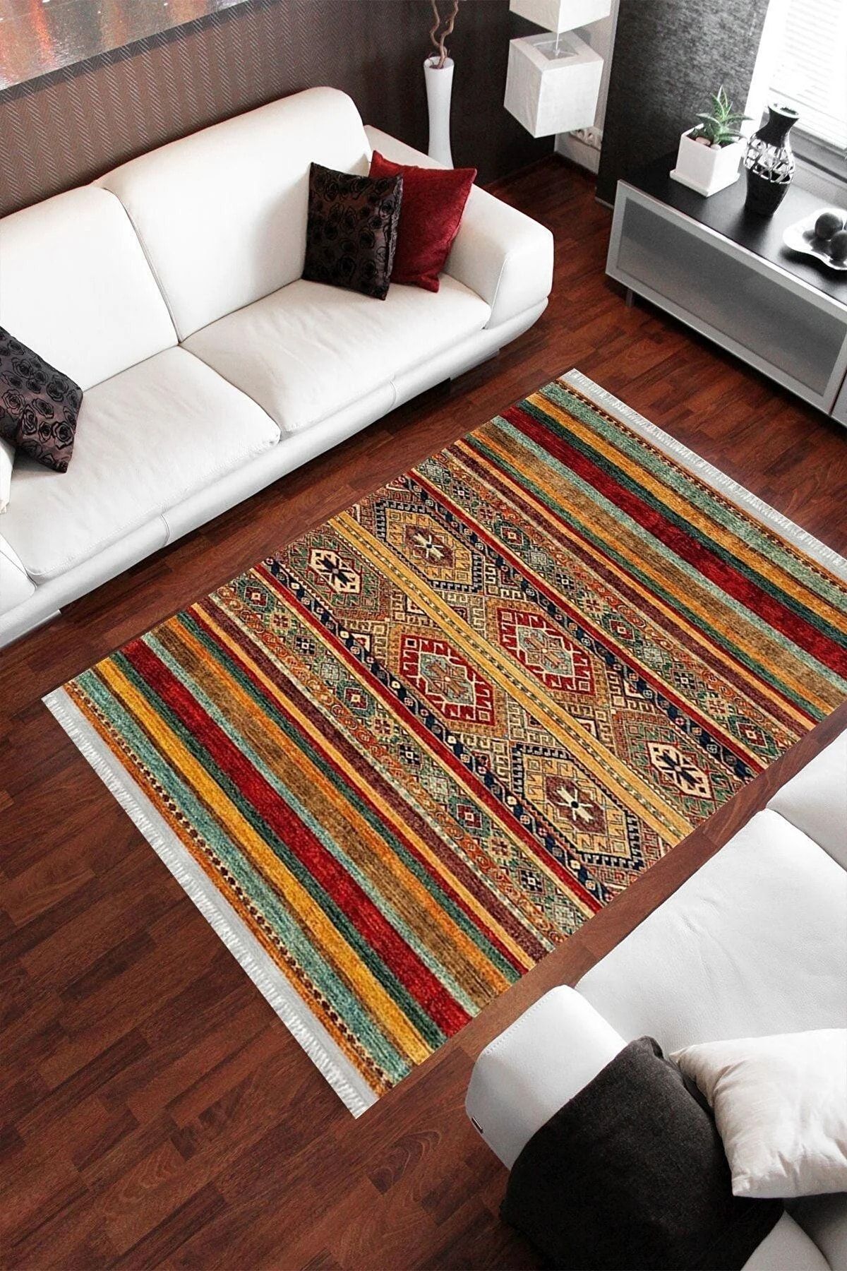 blcmoda Dokuma Taban Otantik Halı Kilim Modelleri Kısa Saçak Dijital Baskı Yolluk Modelleri