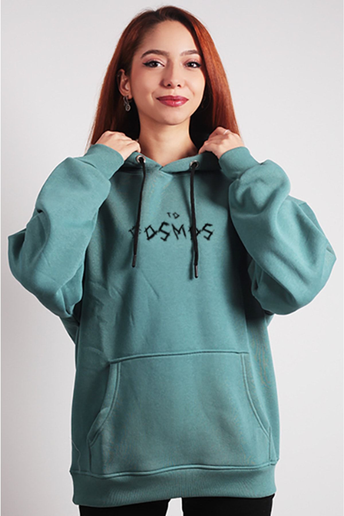 to COSMOS Unisex Oversize Hoodie Scream Themed Mint Green